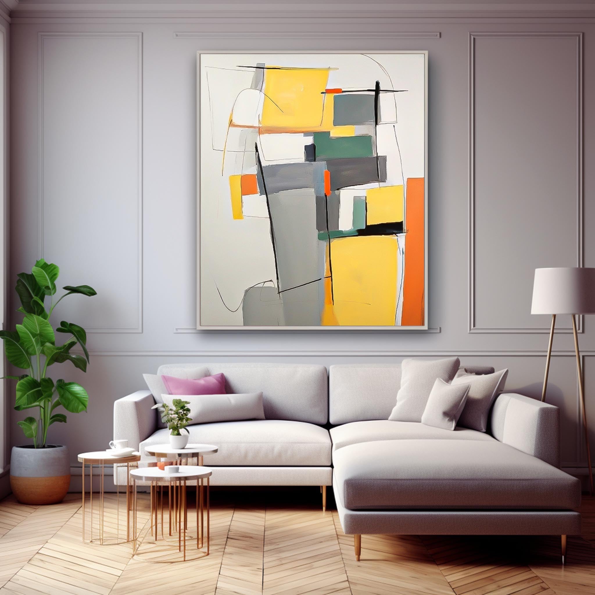 Oversized Abstract Wall Art Contemporary Graet Quality Acrylic Painting On Canvas For Sale