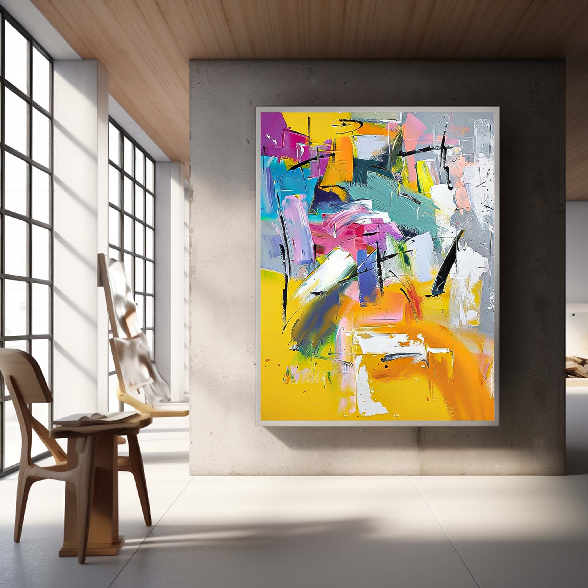 Oversized Abstract Wall Art Contemporary Acrylic Painting For Sale Original Texture Artwork Canvas Home Decor