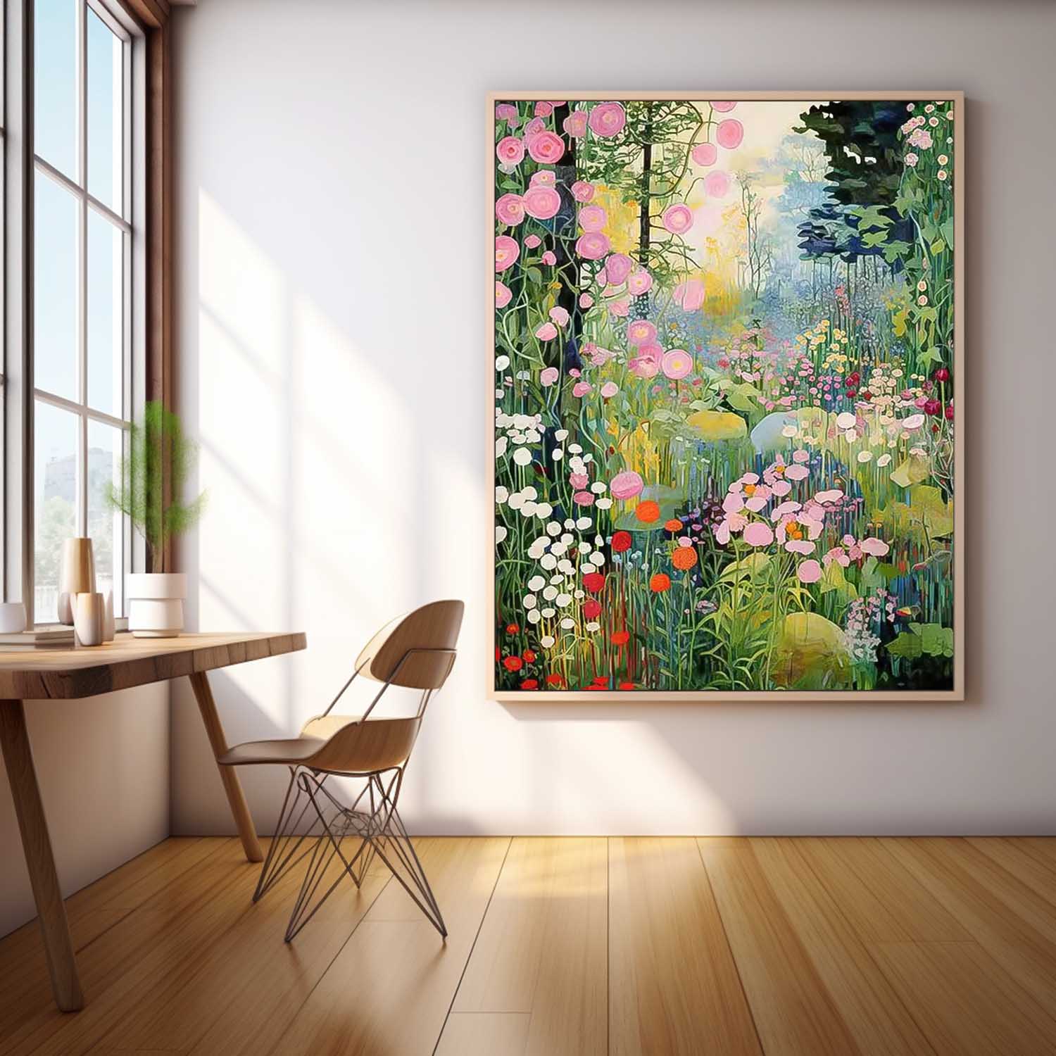 Rich Variety Of Floral Abstract Acrylic Painting On Canvas Contemporary Cute Flower Wall Art On Sale