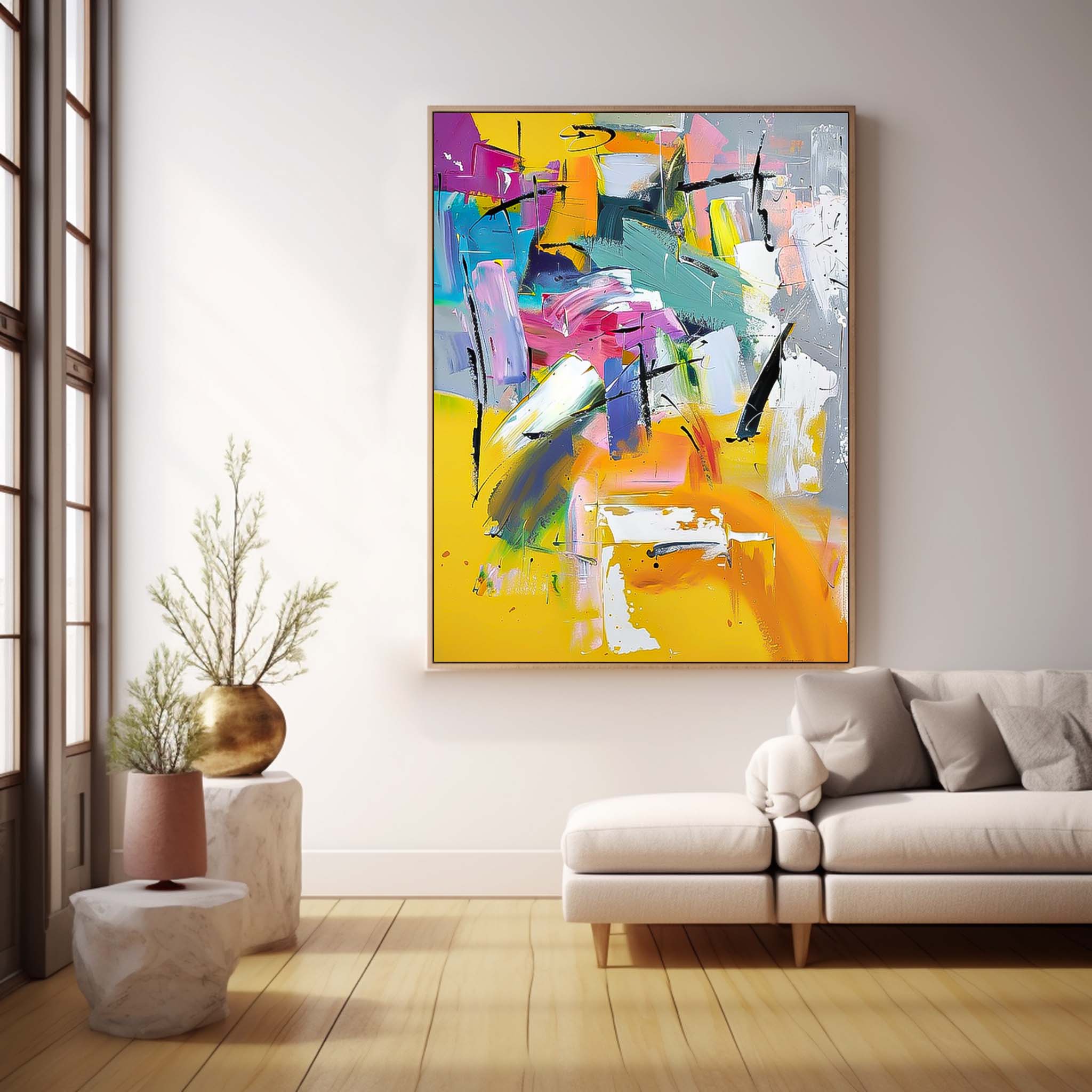 Oversized Abstract Wall Art Contemporary Acrylic Painting For Sale Original Texture Artwork Canvas Home Decor
