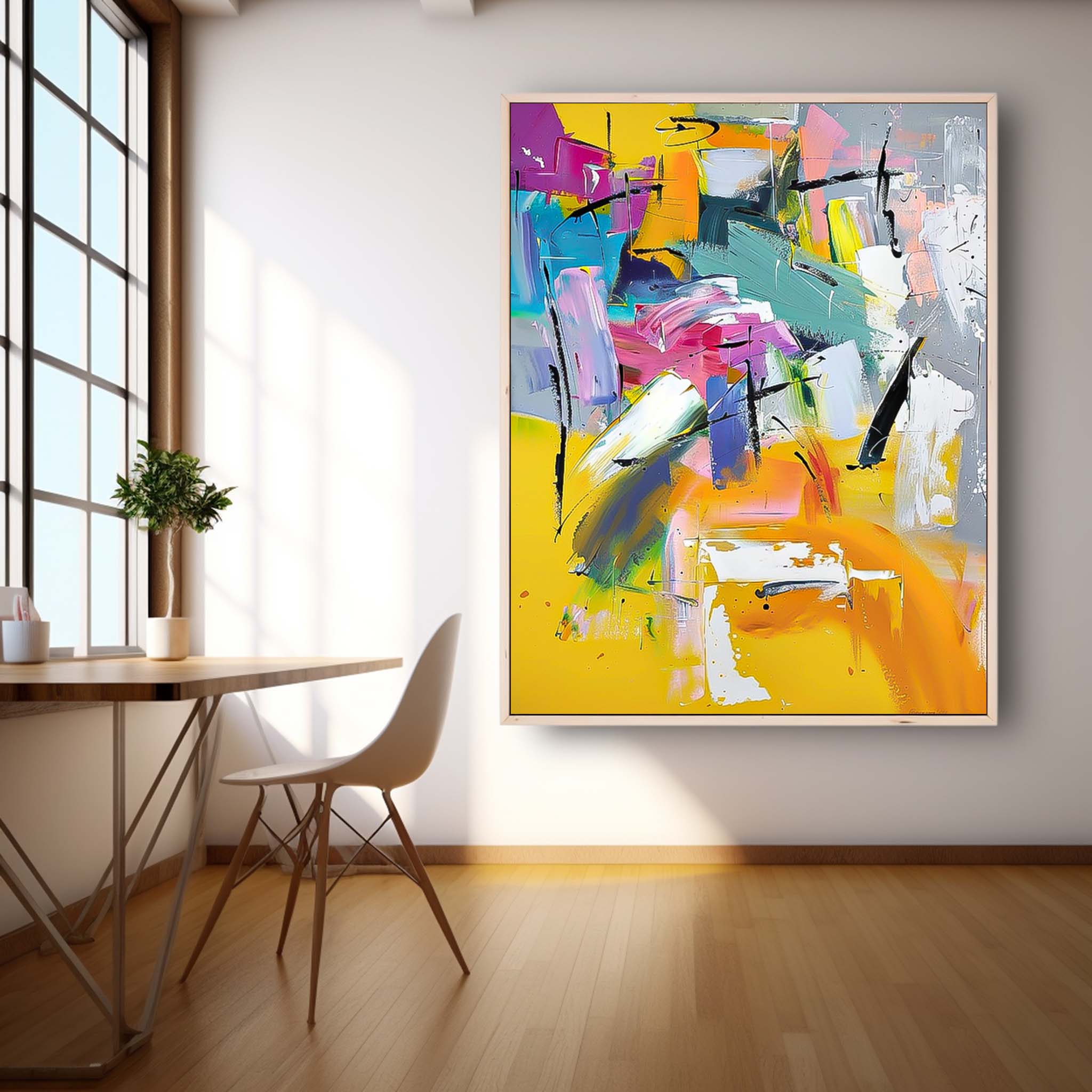 Oversized Abstract Wall Art Contemporary Acrylic Painting For Sale Original Texture Artwork Canvas Home Decor