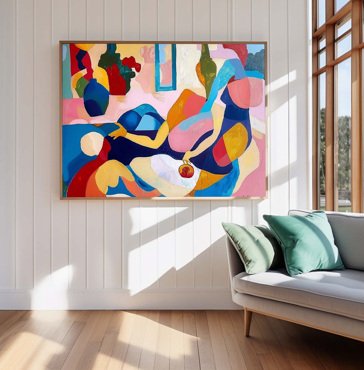 Large Wall Art Original Famous Painting Abstract Colored Figures Oil Painting on Canvas Modern Wall Art Home Decor Picasso Art