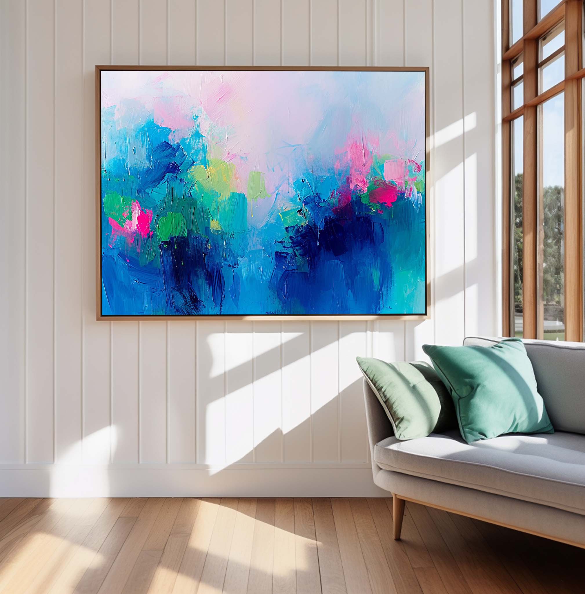 Original Wall Art Vibrant Blue Buy Abstract Paintings Online Large Ink Abstract Oil Painting For Living Room