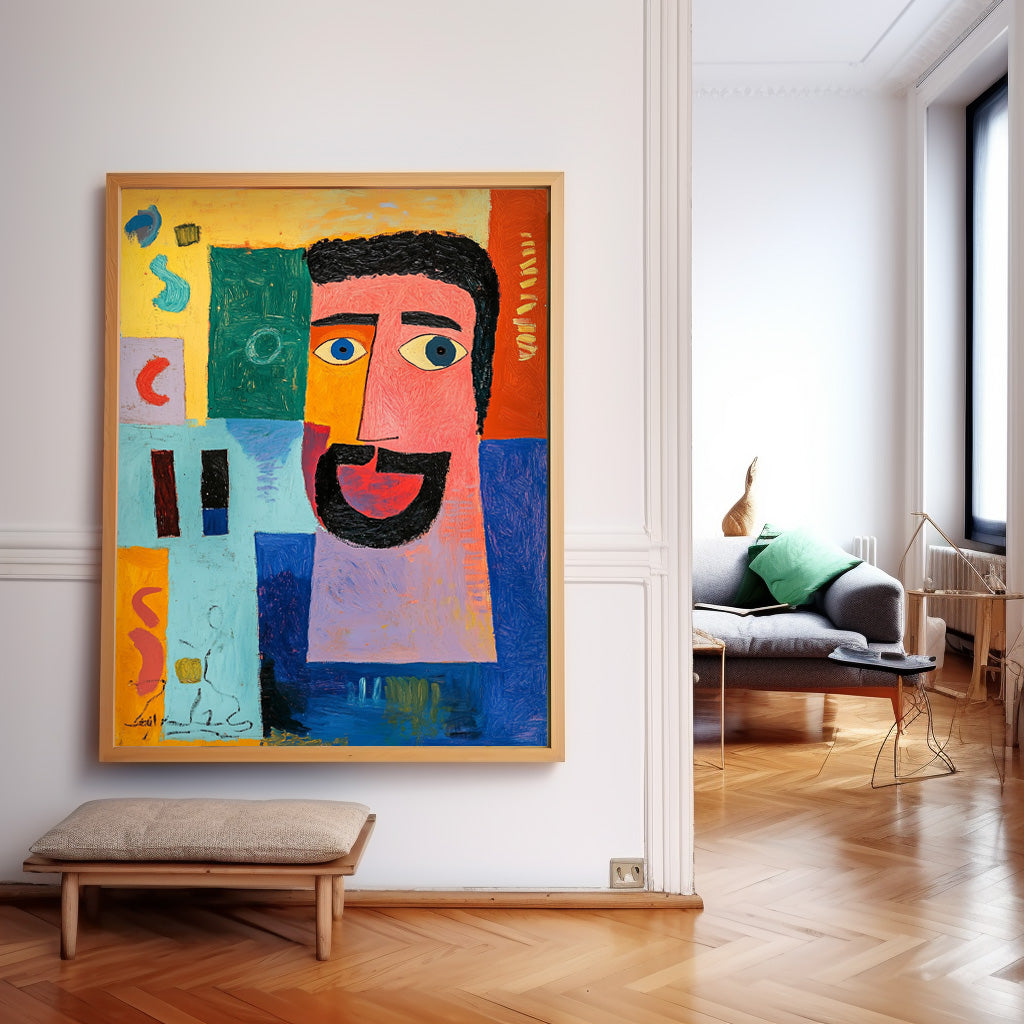 Original High Aaturation Painting Acrylic painting Abstract Portrait Wall Art Fashion Art Home Decor