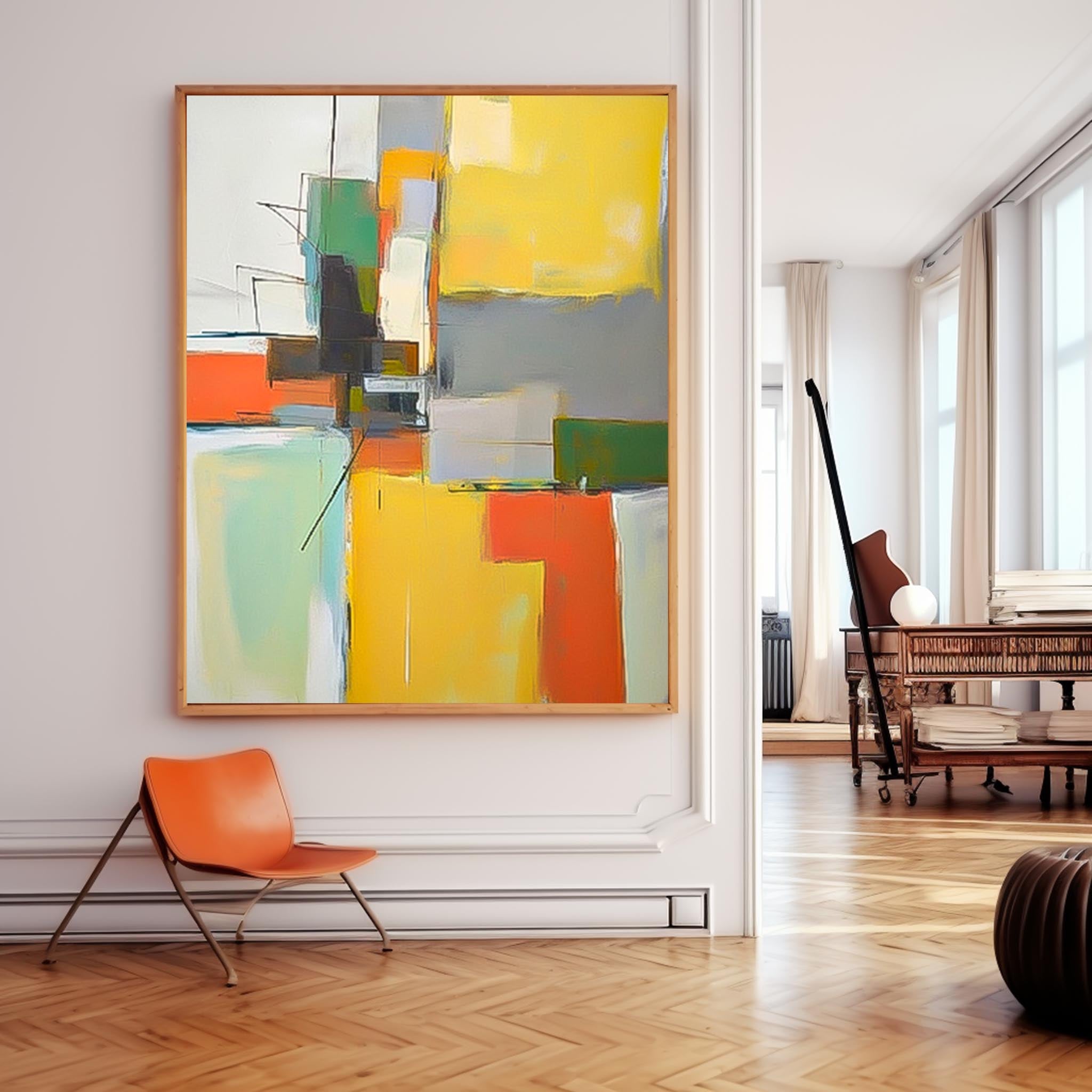 Cheap Vibrant Color Abstract Wall Art Large Contemporary Acrylic Painting On Canvas Graet Quality artworks