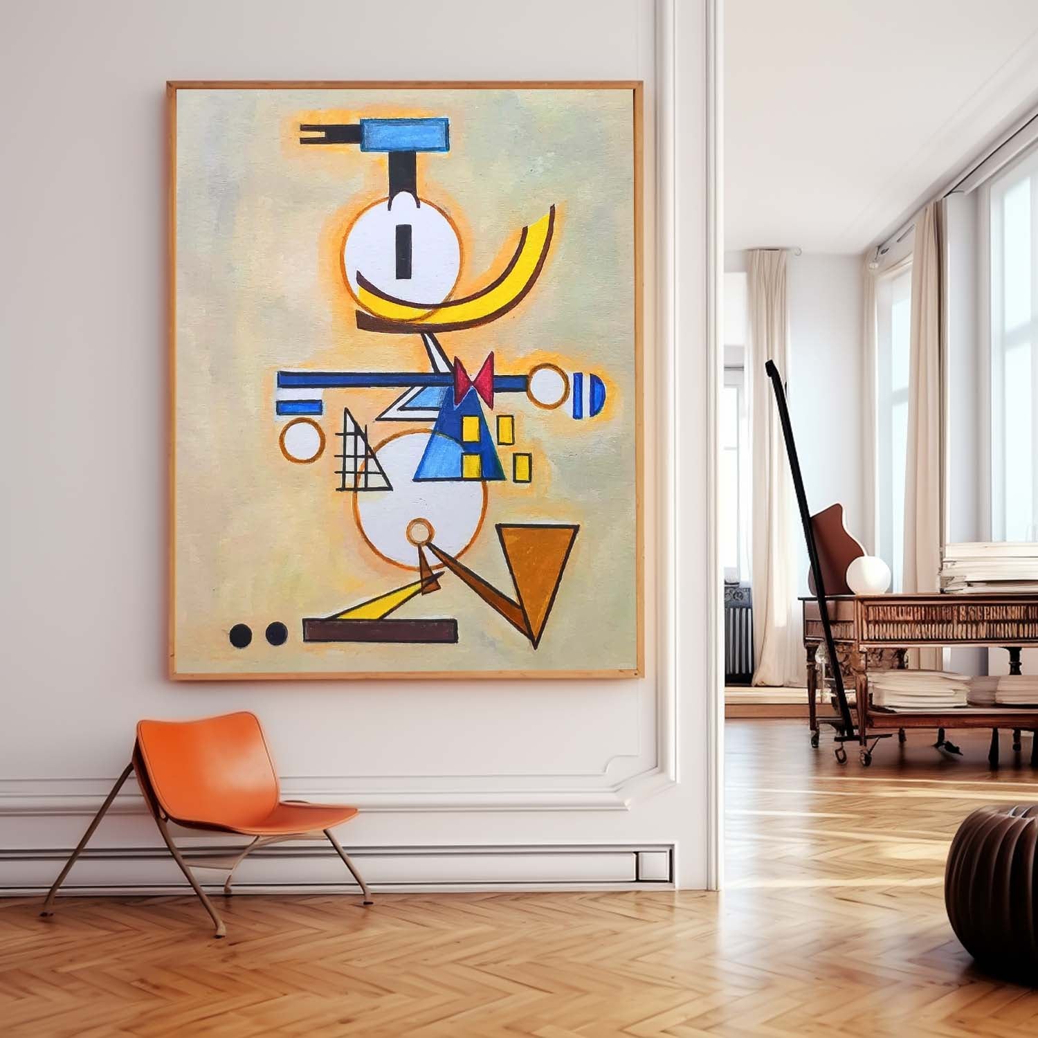 Large Disney Characters Painting Original Wall Art Colorful Cute Cartoon Characters Abstract Donald Duck Artwork