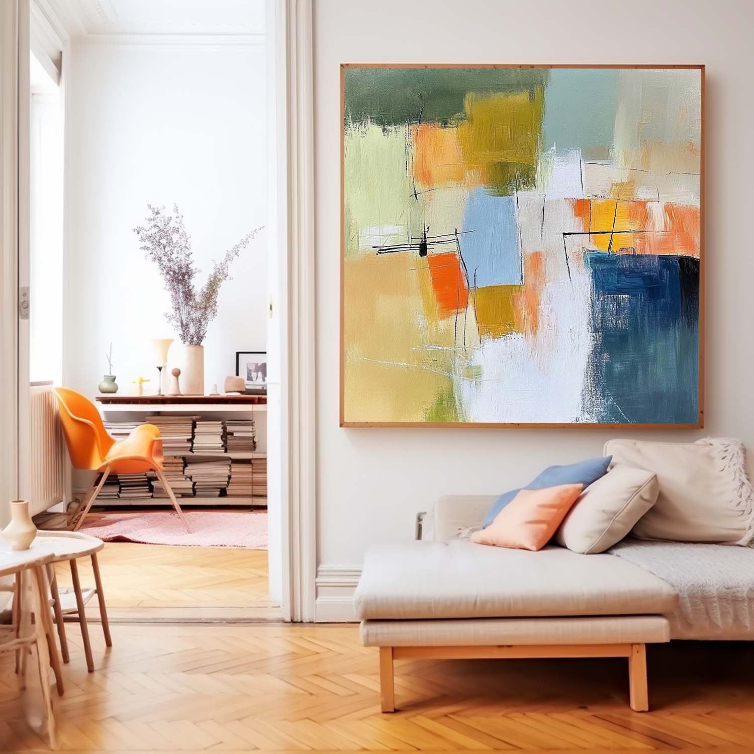 Modern Textured Painting Original Canvas Wall Art Large Abstract Oil Painting for Living Room Office Bedroom