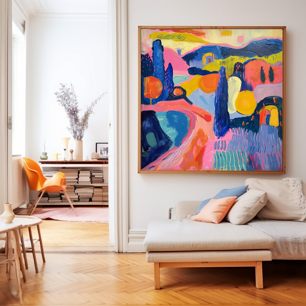 Color Texture Acrylic painting Original Scenery Oil Painting Abstract Graffiti Wall Art Contemporary Art