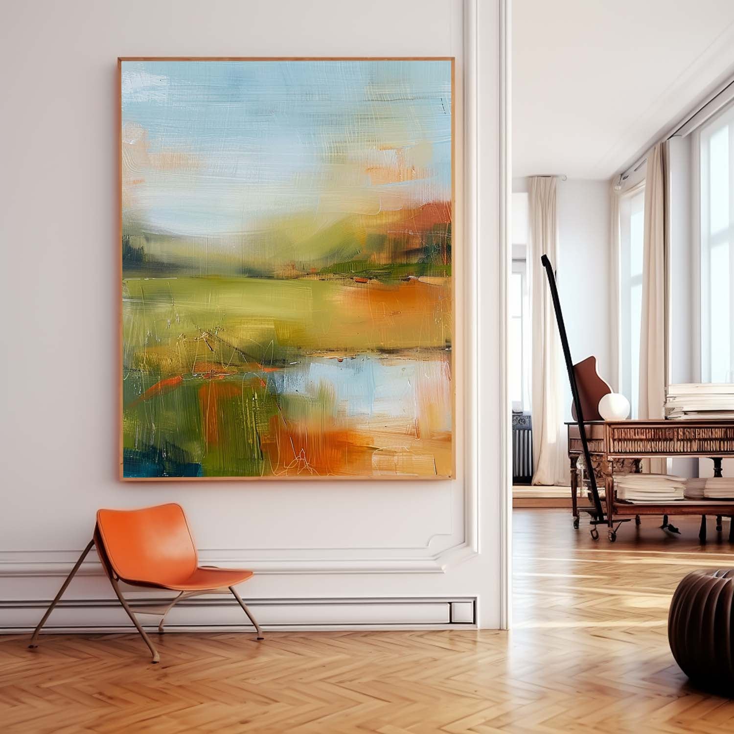 Modern Landscape Wall Art Large Abstract Painting On Canvas Original Scenery Painting For Living Room
