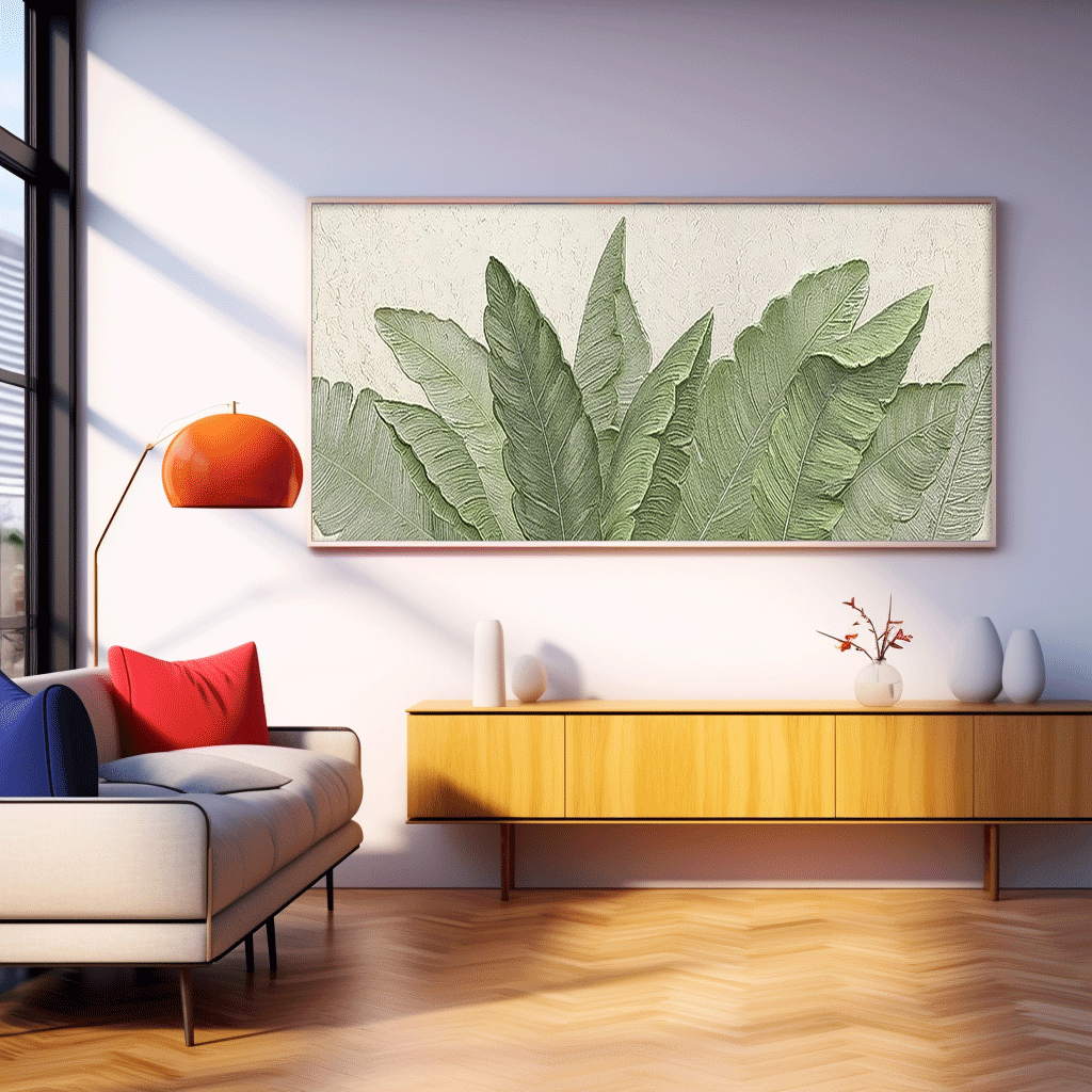 Affordable Large Wall Art Textured Foliage Acrylic Painting Original Modern Leaf Painting On Canvas For Living Room