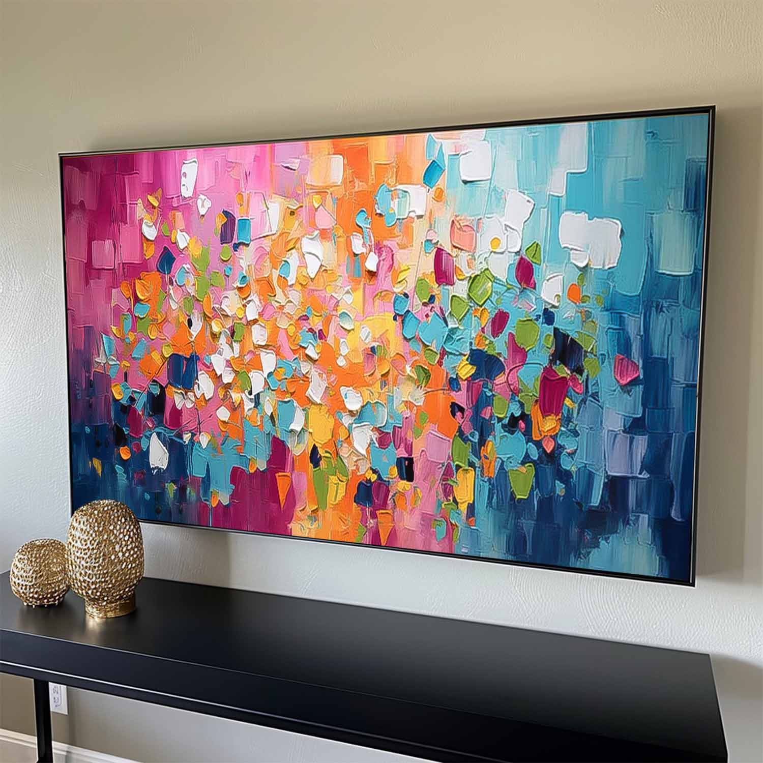 Colorful Texture Abstract Oil Painting Big Canvas Artwork Modern Acrylic Painting Original Wall Art