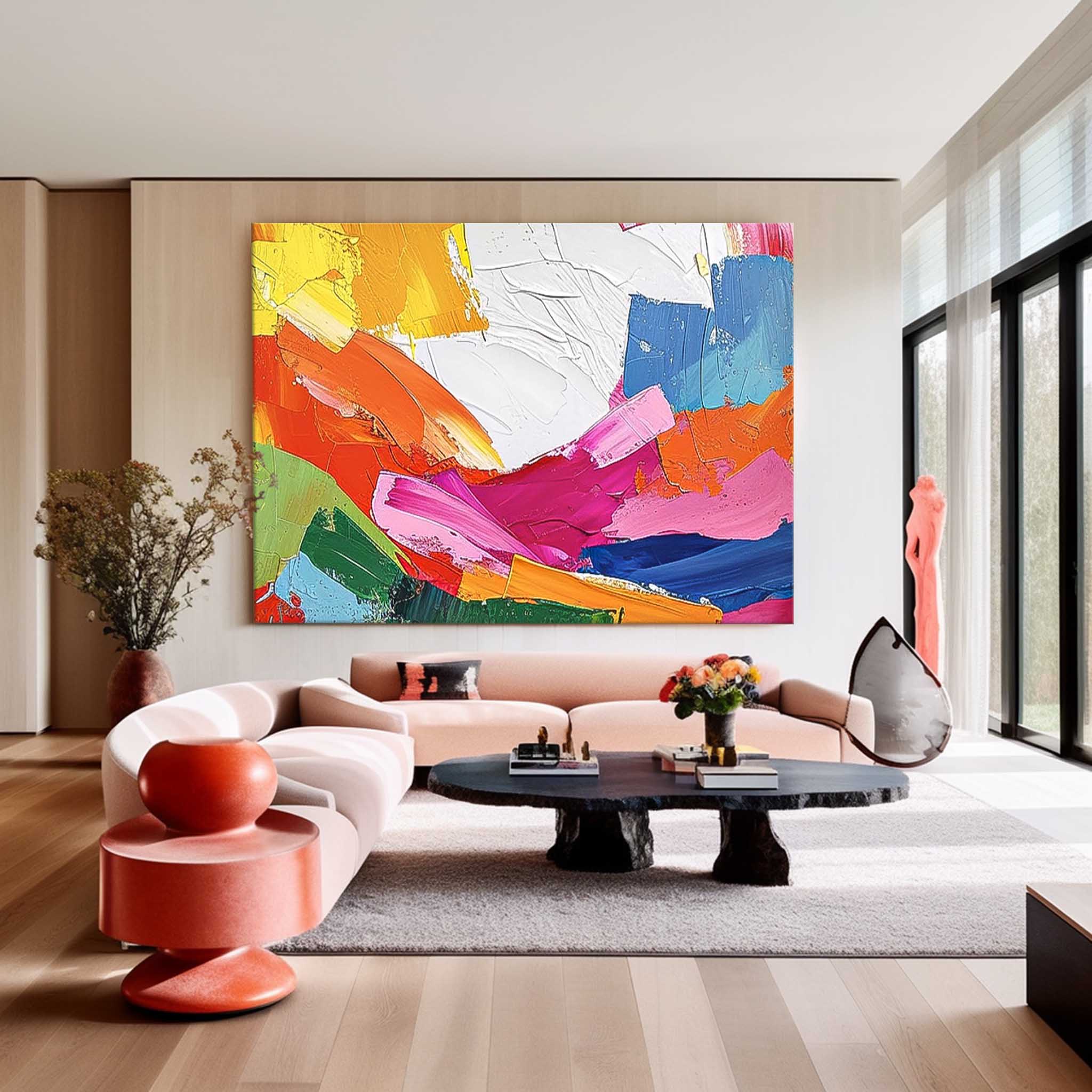 Original Wall Art Large Texture Abstract Oil Painting Vibrant Color Buy Abstract Paintings Online Home Decor