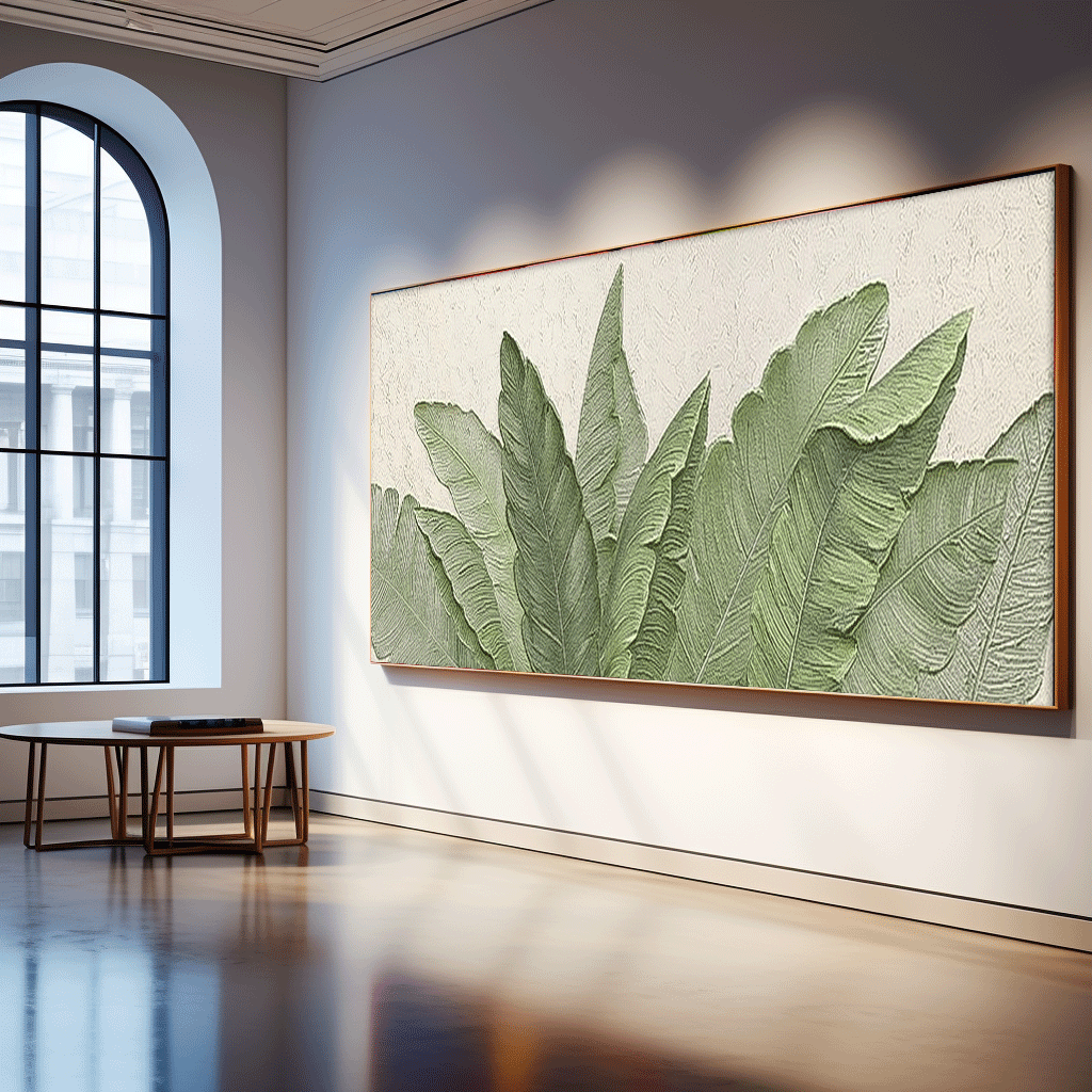 Affordable Large Wall Art Textured Foliage Acrylic Painting Original Modern Leaf Painting On Canvas For Living Room