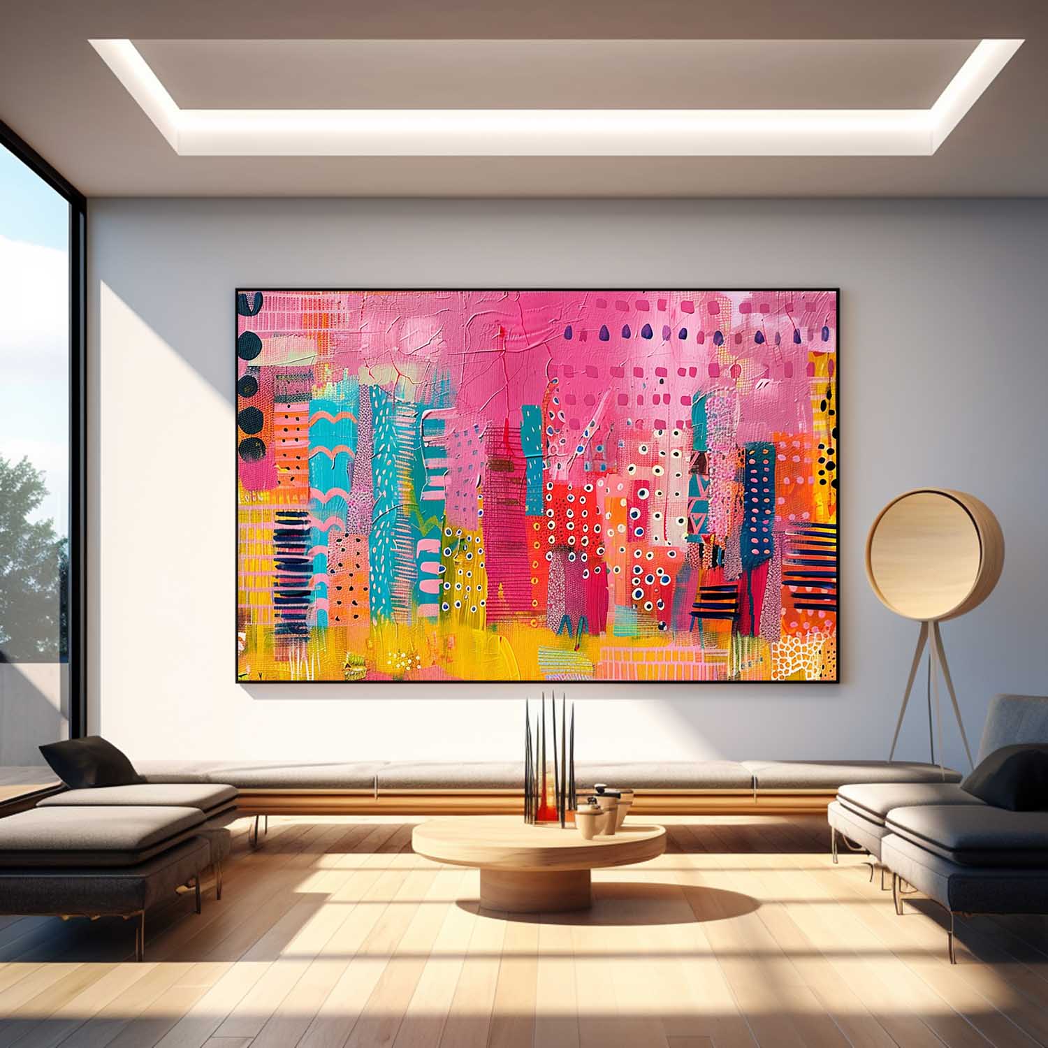 Original Graffiti Wall Art Colorful Texture Abstract Oil Painting Big Canvas Artwork Modern Acrylic Painting