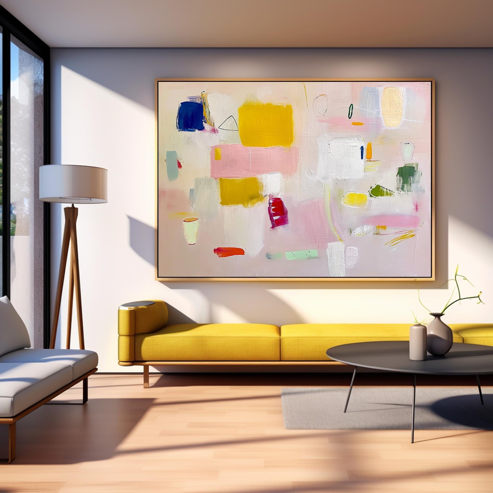 Vibrant Pink Buy Abstract Paintings Online Large Cute Abstract Oil Painting Original Wall Art For Living Room