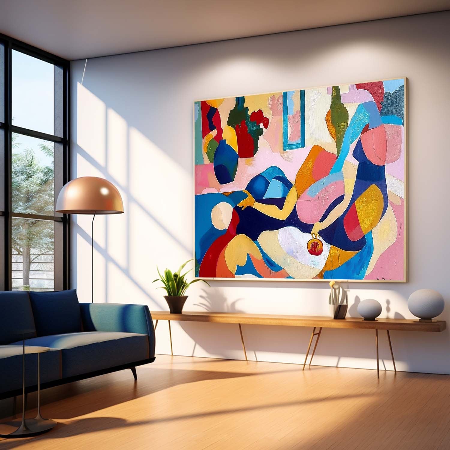 Large Wall Art Original Famous Painting Abstract Colored Figures Oil Painting on Canvas Modern Wall Art Home Decor Picasso Art