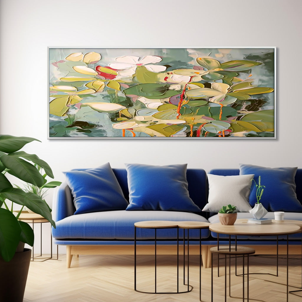 Extra Large Abstract Canvas Colorful Textured Floral Acrylic Painting Original Modern Painting For Living Room