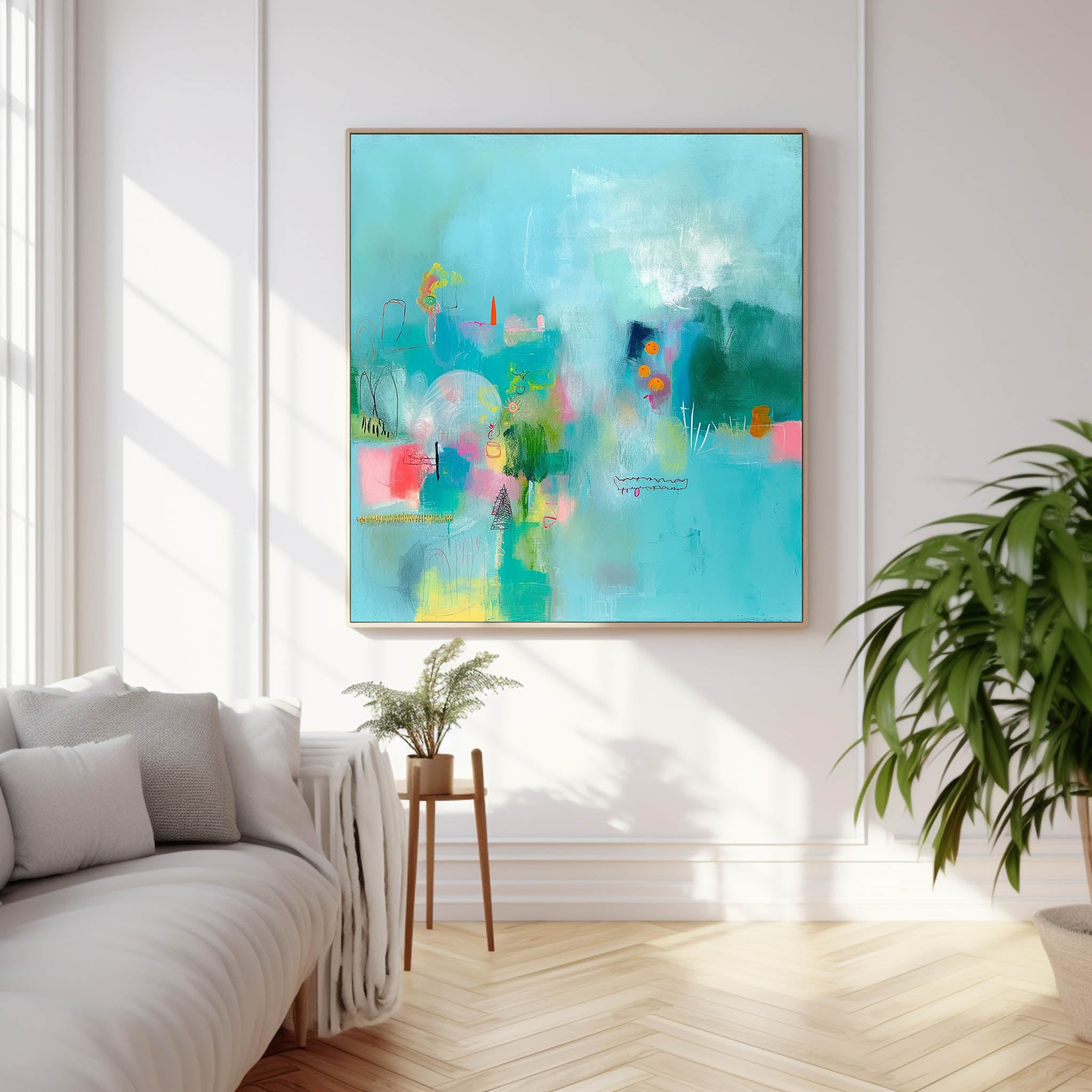 Original Abstract Art For Sale Bright Colorful Abstract Painting Canvas Contemporary New Abstract Painting For Living Room