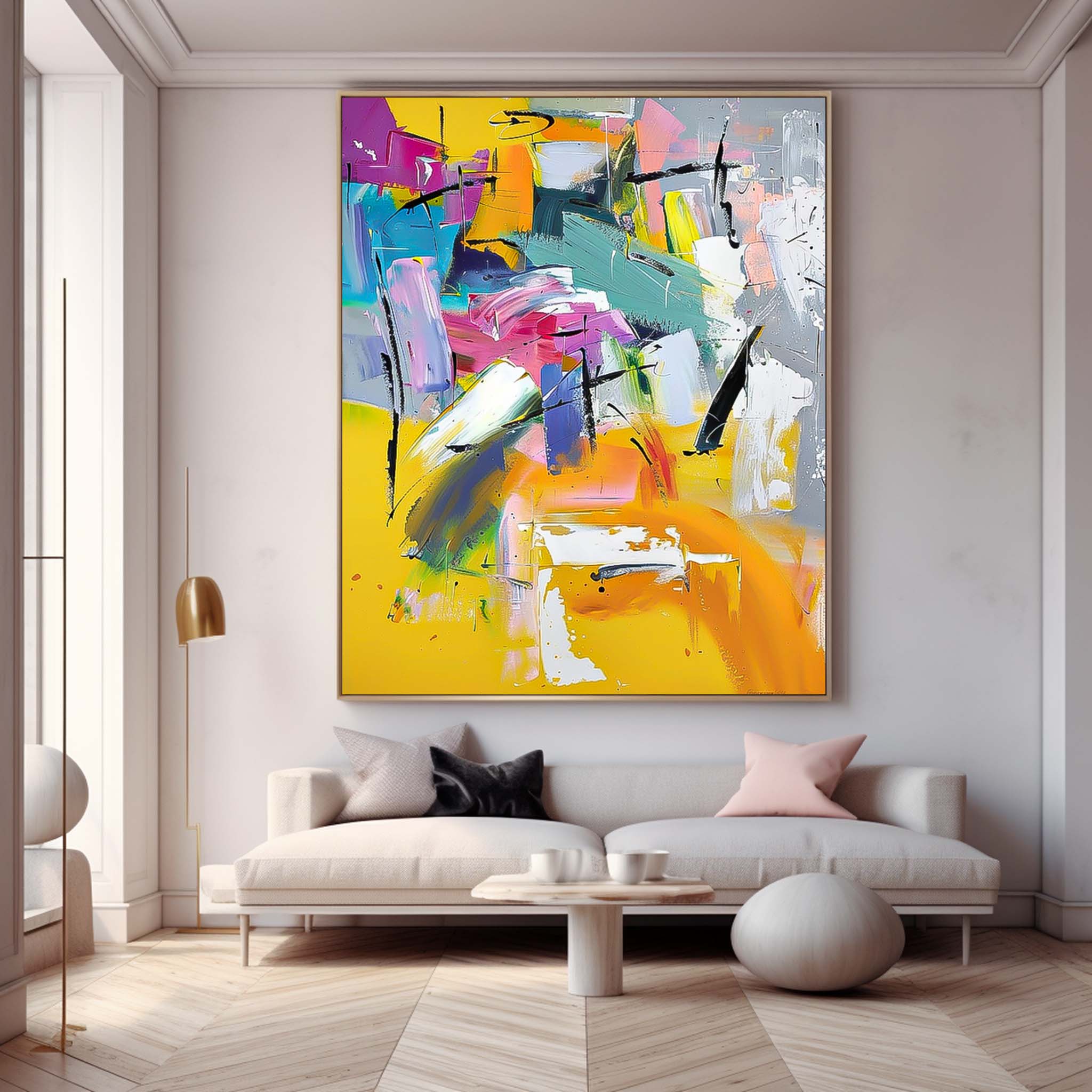 Oversized Abstract Wall Art Contemporary Acrylic Painting For Sale Original Texture Artwork Canvas Home Decor