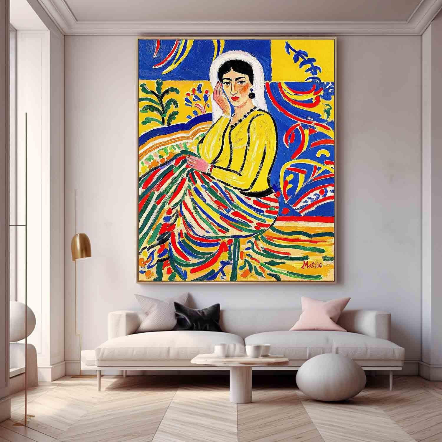 Beautiful Girl In A Romantic Vintage Style Gorgeous Original Modern Wall Art Woman In Gold Painting Artwork