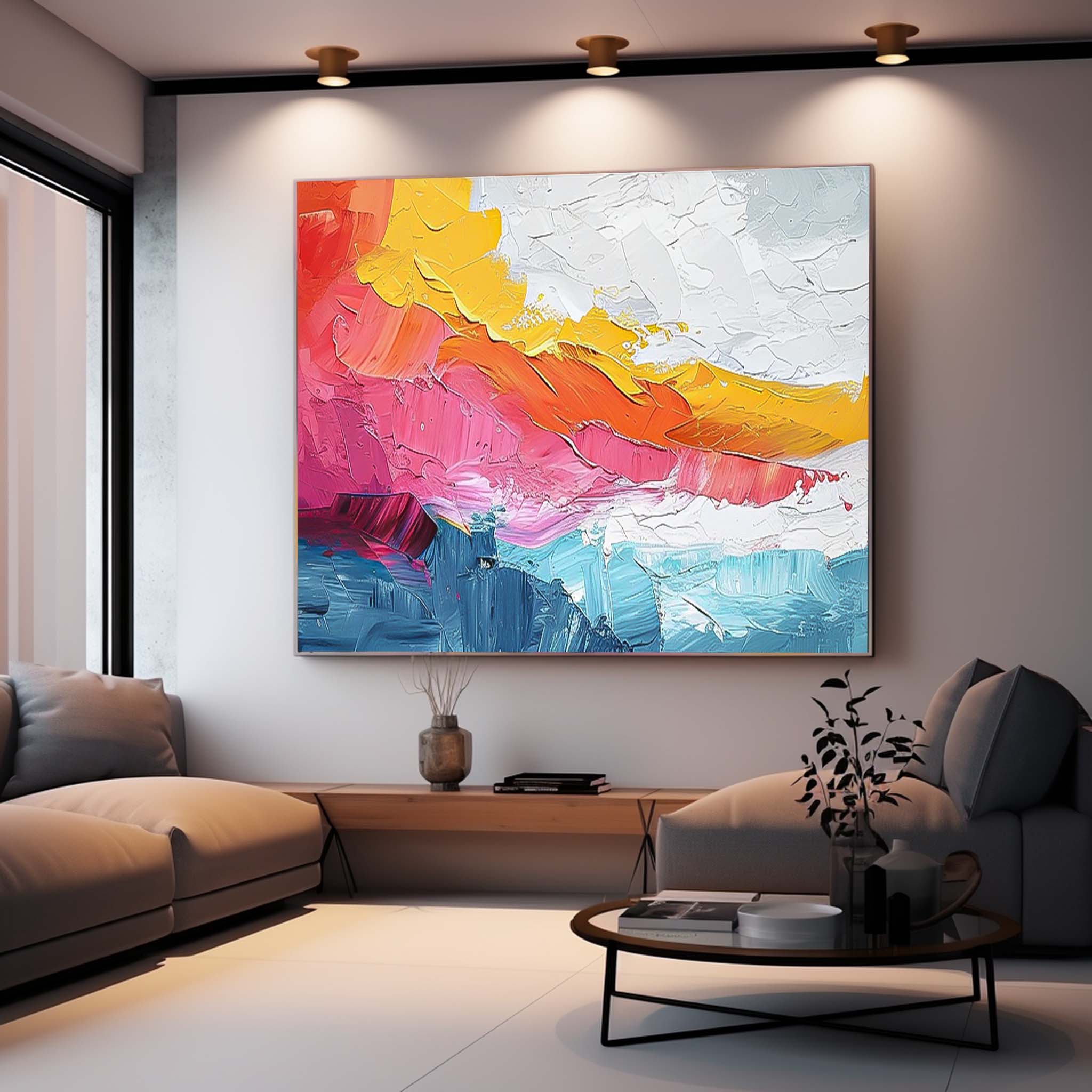 Vibrant Color Buy Abstract Paintings Online Original Wall Art Large Texture Abstract Oil Painting Home Decor