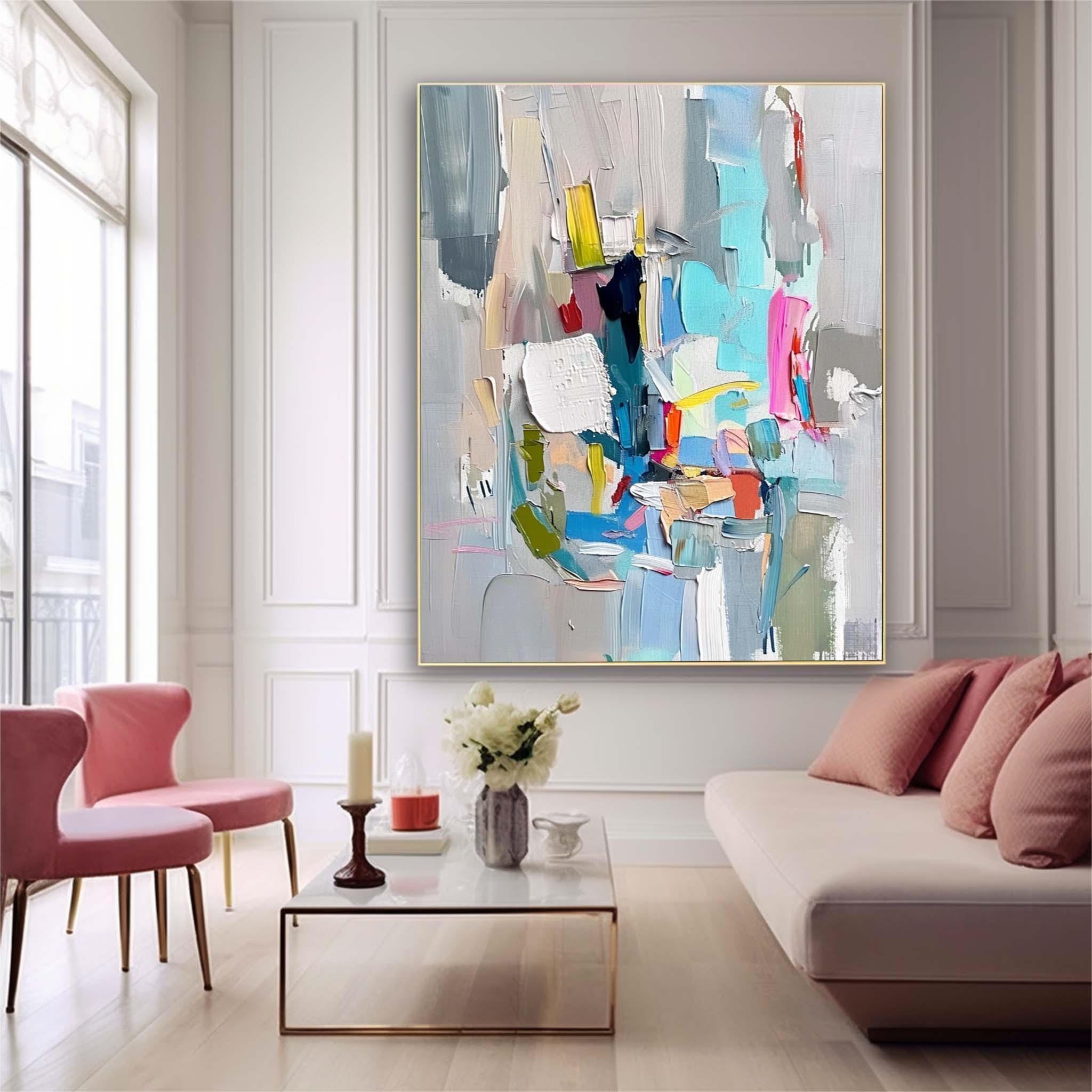 Contemporary Abstract Art For Sale Big Amazing Texture Artwork Colorful Original Canvas Painting