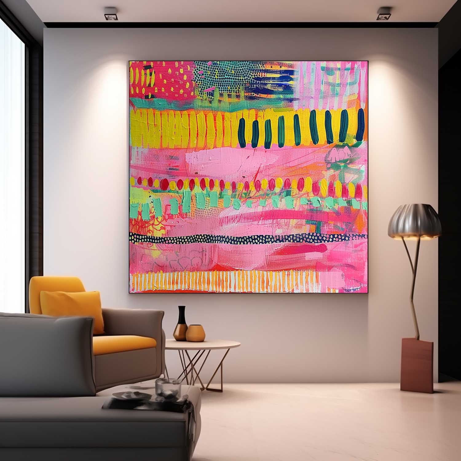 Modern Textured Artwork Large Graffiti Abstract Oil Painting Coloeful Original Hand-painted Canvas Wall Art