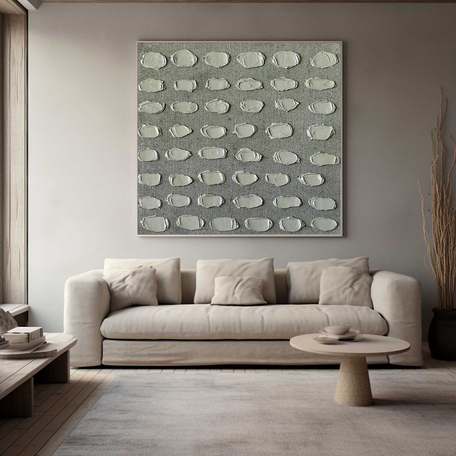 Minimalist Texture Canvas Acrylic Painting Large Creative Knife Painting Original Wall Art Grey Artwork