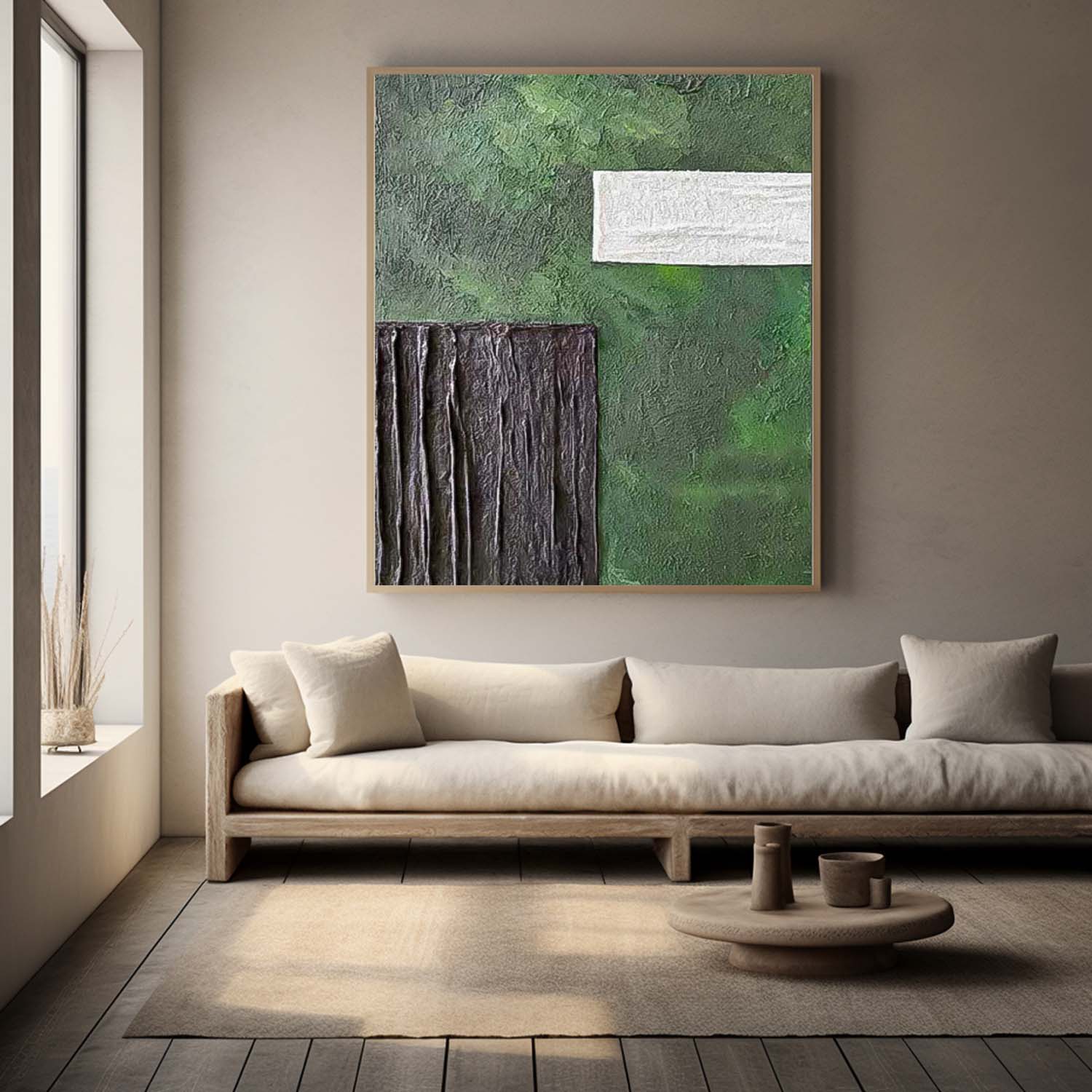 Minimalist Canvas Oil Painting Big Abstract Acrylic Painting Original Wabi-Sabi Wind Artwork Home Decor
