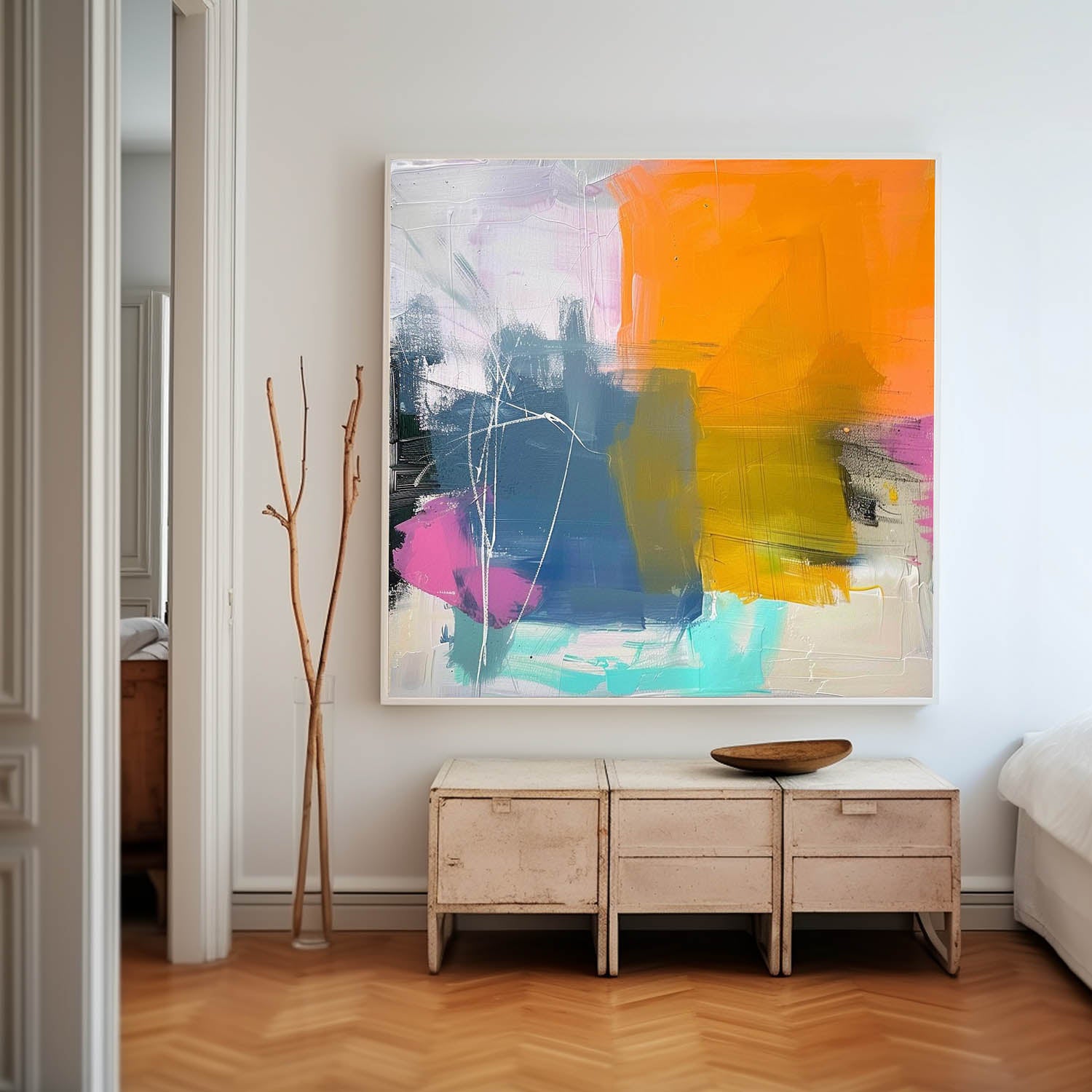 Graffiti Texture Painting Abstract Oil Painting Modern Abstract Acrylic painting Original Artwork Home Decor