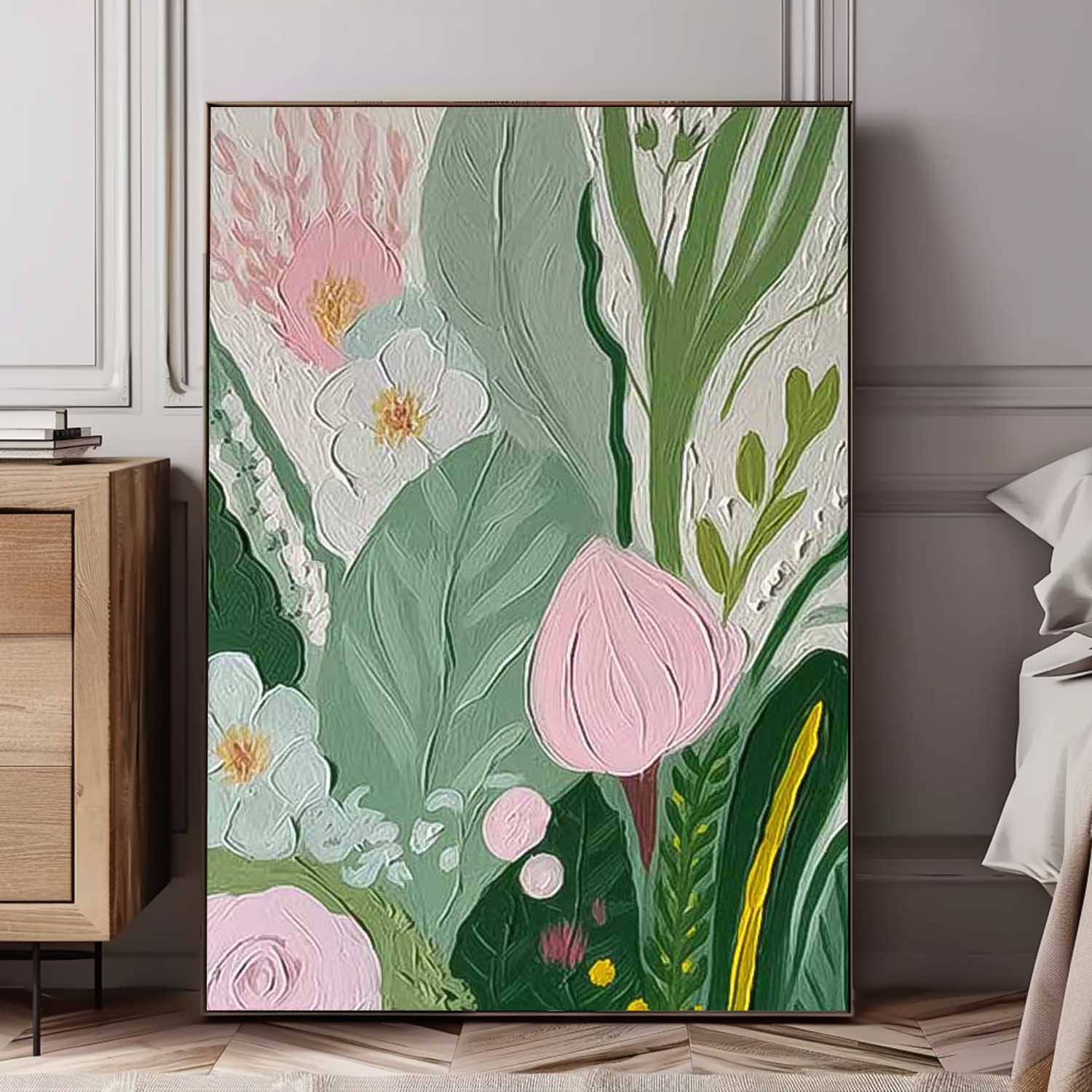 Original Modern Flowers Artwork Abstract Oil Painting On Canvas Impressionism Floral Wall Art Home Decor