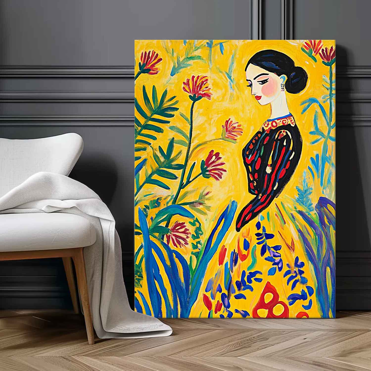 Gorgeous Original Modern Wall Art Famous Art Of Woman Artwork Cute Girl In A Romantic Vintage Style