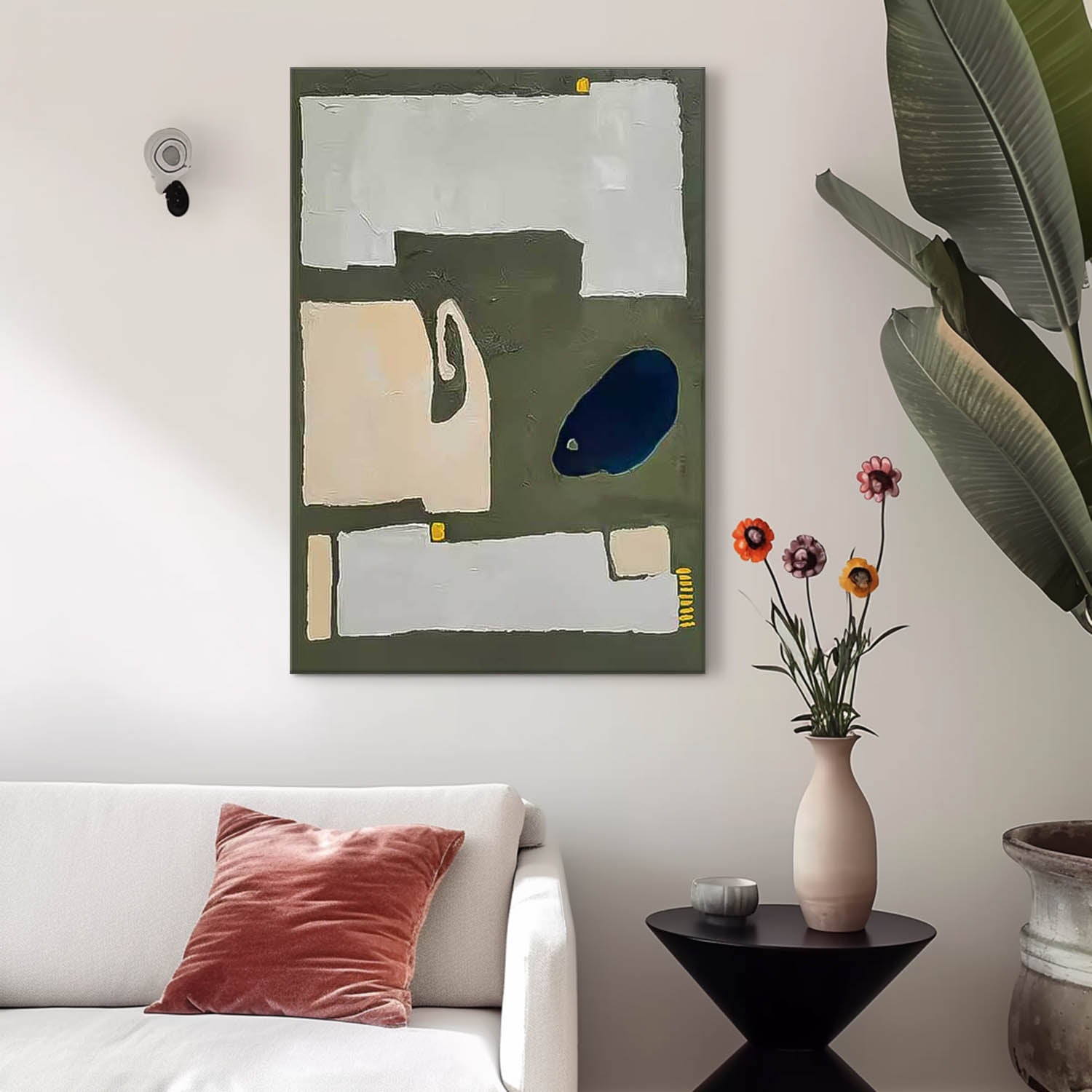 Minimalist Canvas Oil Painting Big Irregular Shape Abstract Acrylic Painting Original Artwork Home Decor