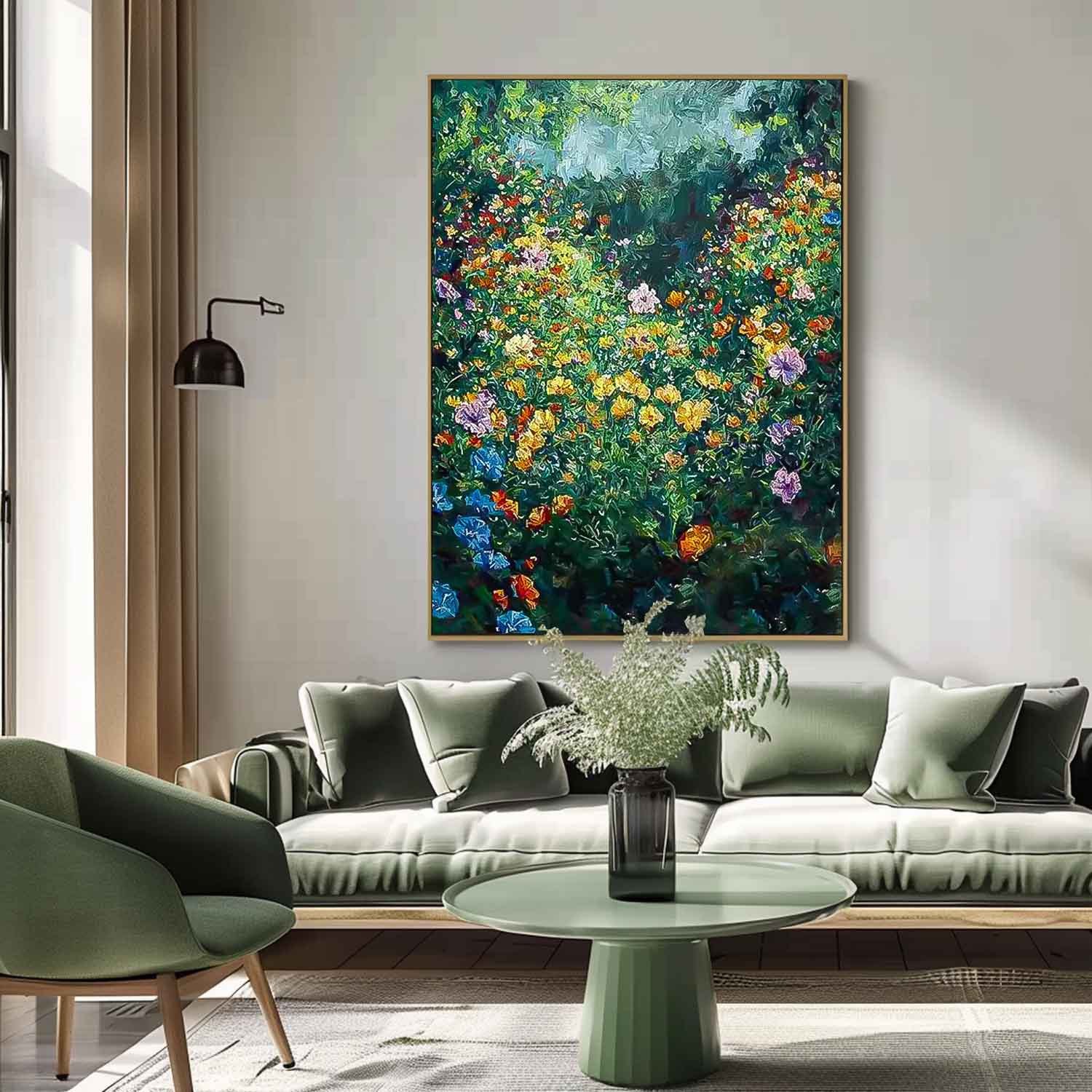 Rich Variety Of Floral Abstract Acrylic Painting On Canvas Contemporary Cute Flower Wall Art Forest Artwork On Sale