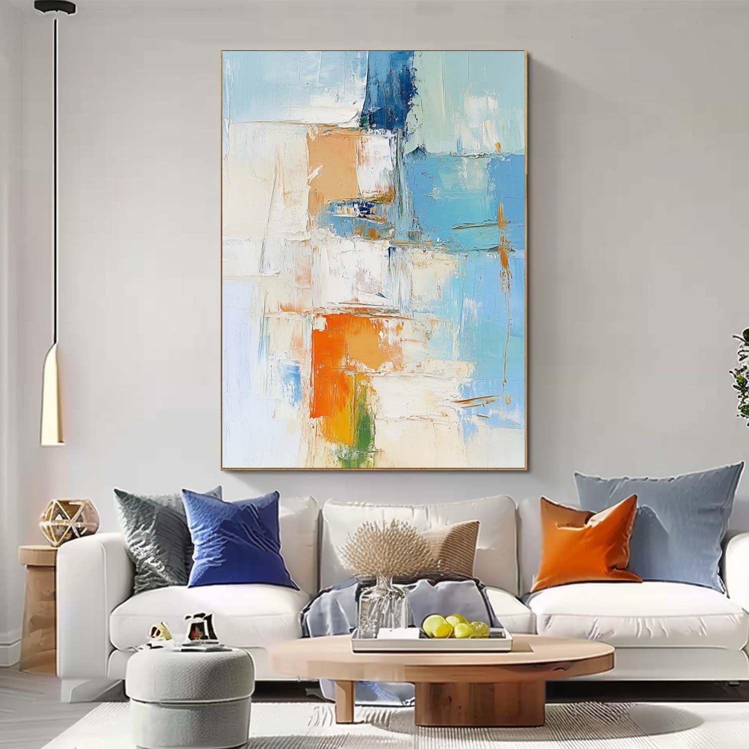 Bright Large Acrylic Painting On Canvas Texture Abstract Oil Painting High Quality Original Artwork