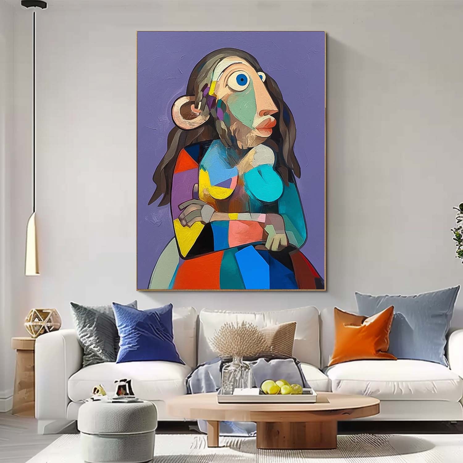 Cute Texture Animal Oil Painting Personification Monkey Acrylic Painting Modern Color Abstract Wall Art Decor