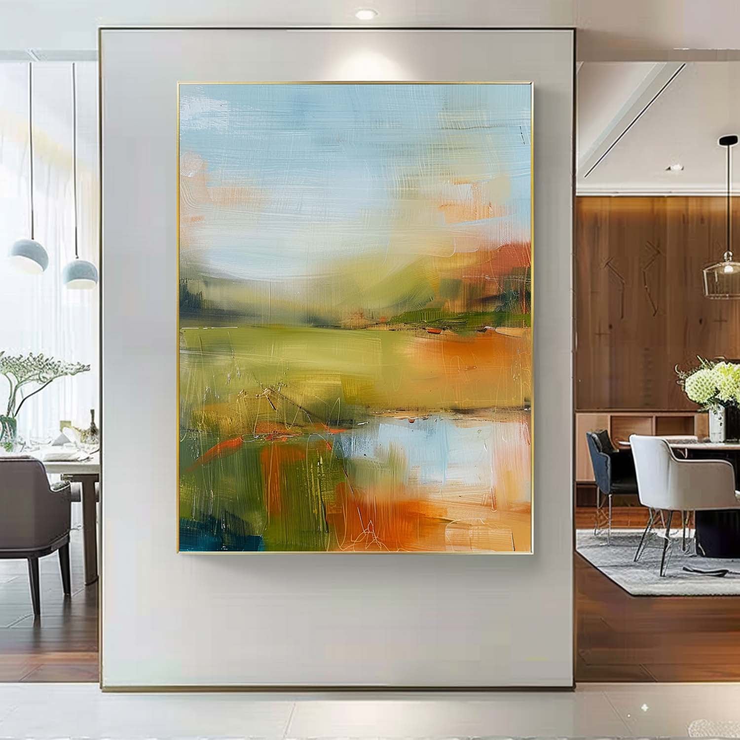 Modern Landscape Wall Art Large Abstract Painting On Canvas Original Scenery Painting For Living Room