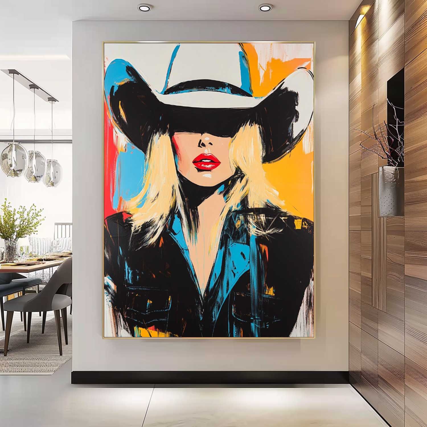 Fashion Lady Abstract Painting Beautiful Woman Wall Art painting Large Portrait Artwork Home Decor