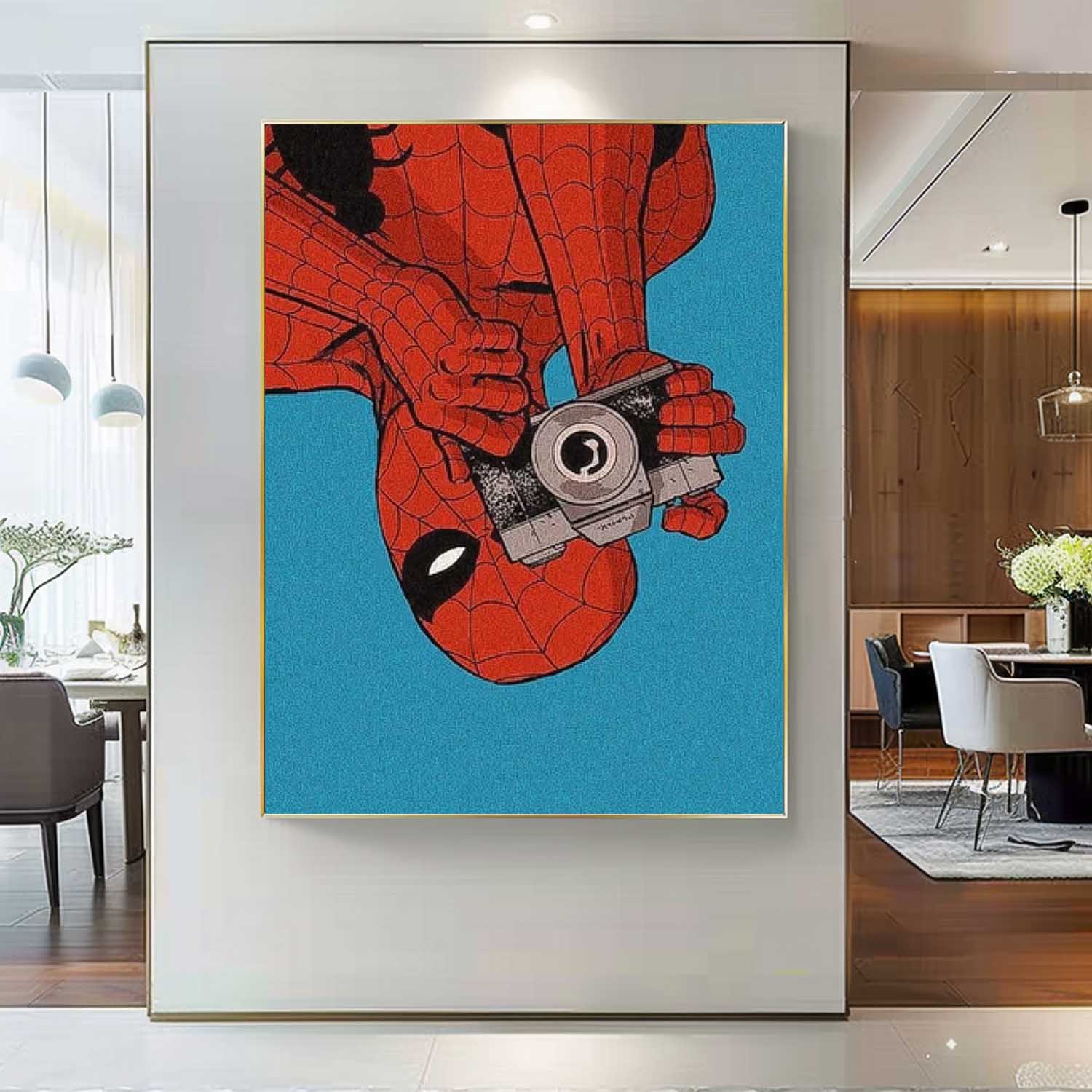 Contemporary Abstract Spider-Man Painting Famous Wall Art Marvel Comics Cute painting Home Decor
