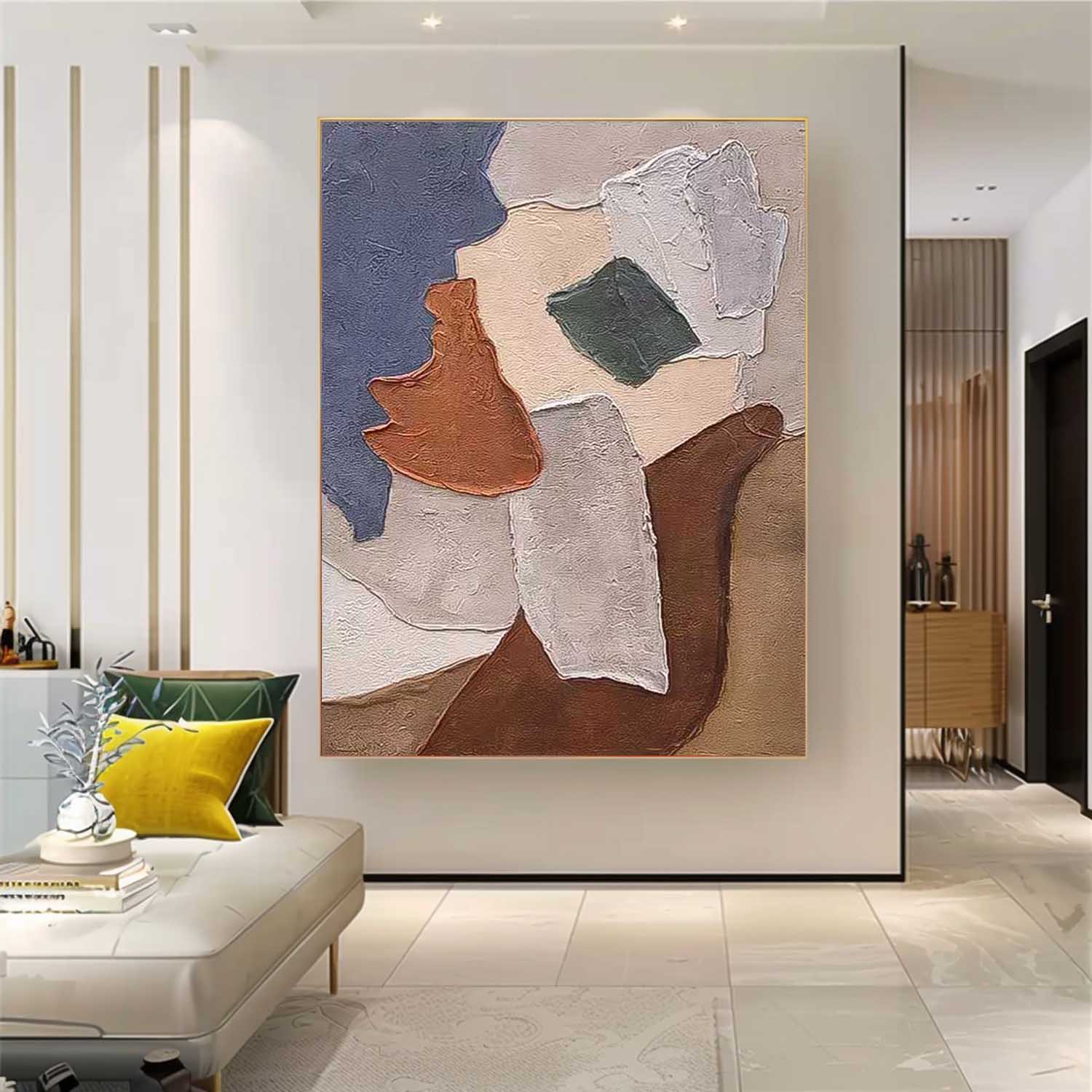 Abstract Oil Painting Original Artwork Decor Wabi-Sabi Wind Large Contemporary Acrylic Painting On Canvas