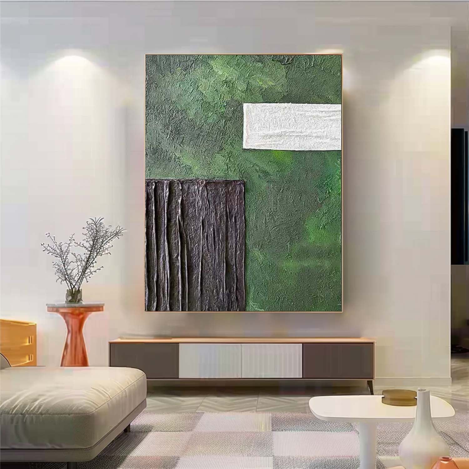 Minimalist Canvas Oil Painting Big Abstract Acrylic Painting Original Wabi-Sabi Wind Artwork Home Decor