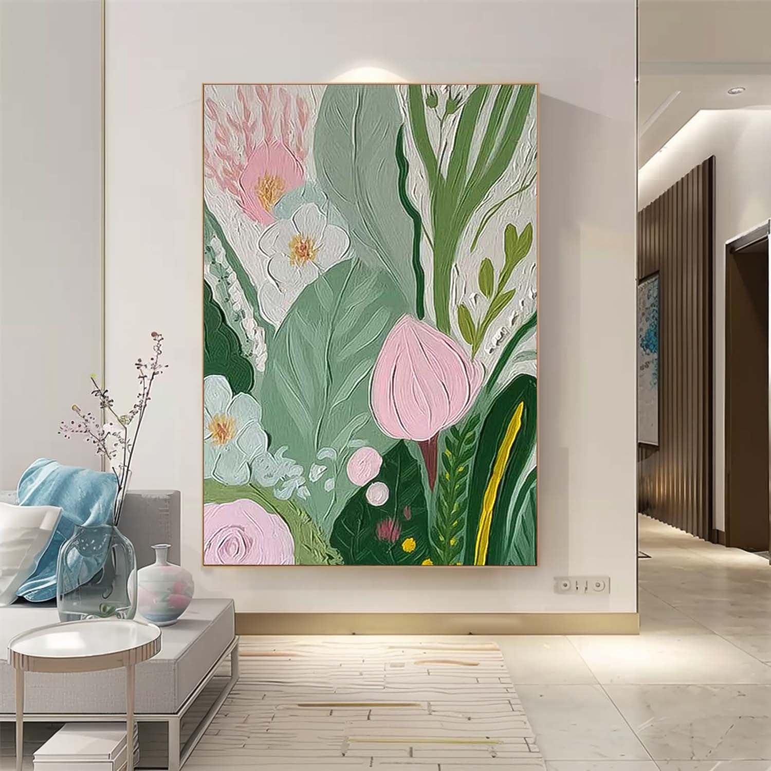 Original Modern Flowers Artwork Abstract Oil Painting On Canvas Impressionism Floral Wall Art Home Decor