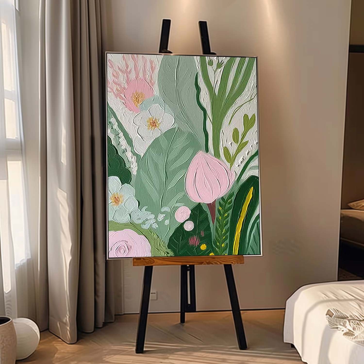 Original Modern Flowers Artwork Abstract Oil Painting On Canvas Impressionism Floral Wall Art Home Decor