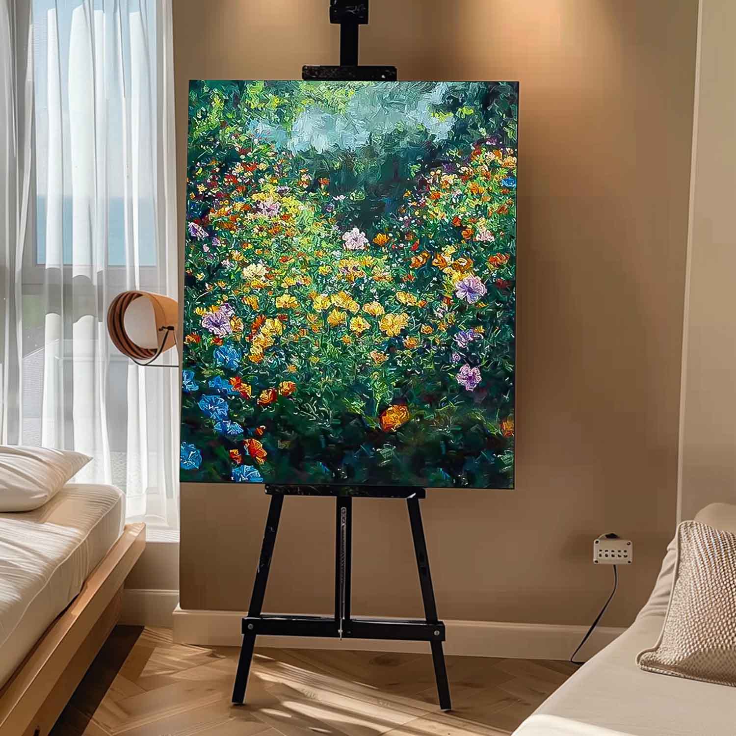 Rich Variety Of Floral Abstract Acrylic Painting On Canvas Contemporary Cute Flower Wall Art Forest Artwork On Sale