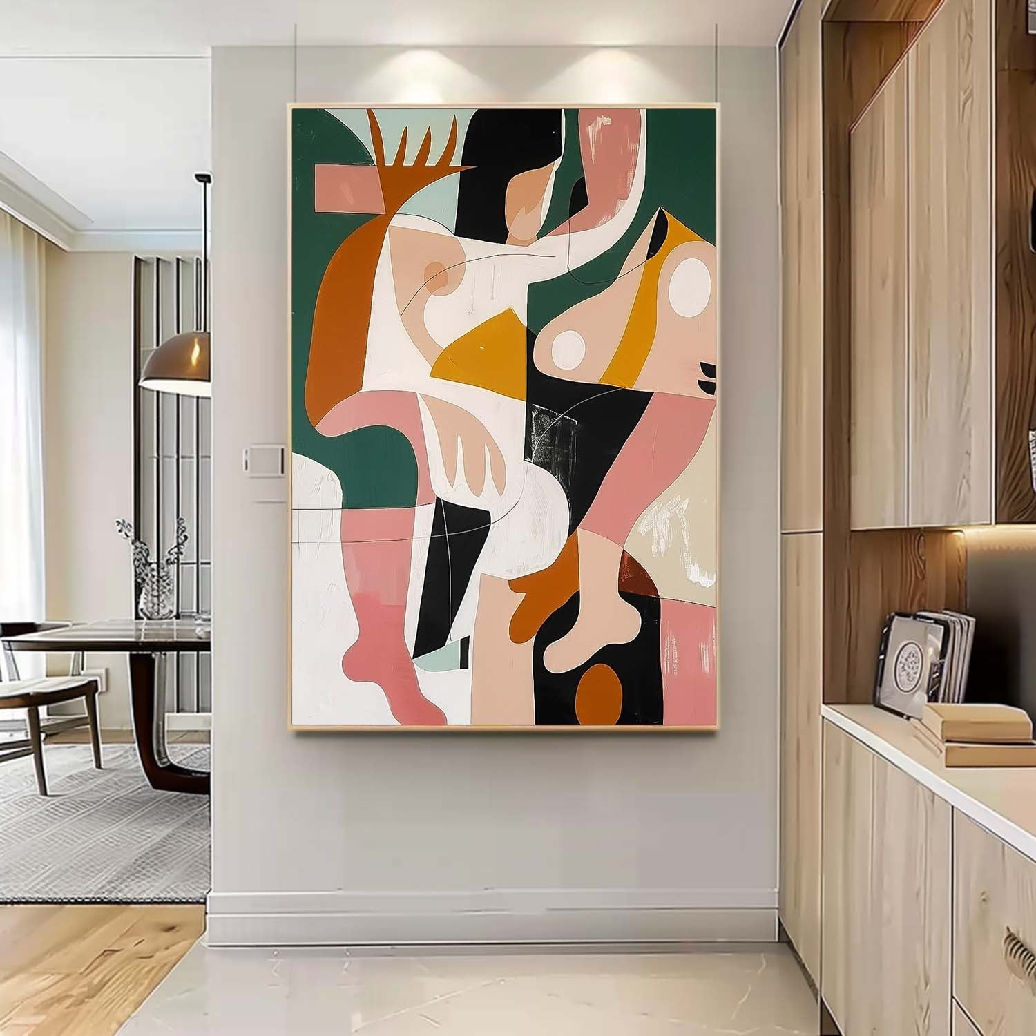 Textured Oil Acrylic Painting Original Luxury Painting Picasso Style Art Large Abstract Colorful Paintings On Canvas