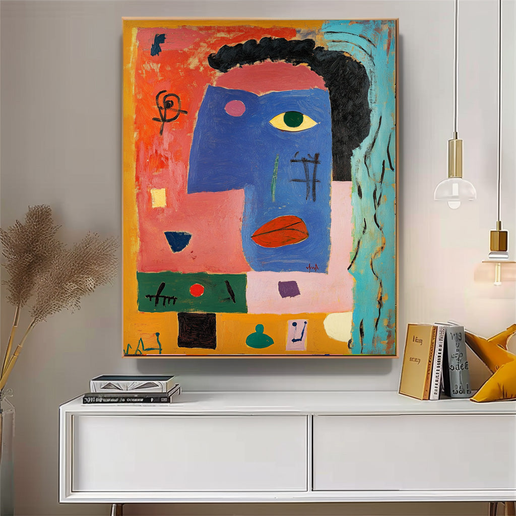 Abstract Portrait Wall Art Original High Aaturation Painting Acrylic painting Fashion Art Home Decor