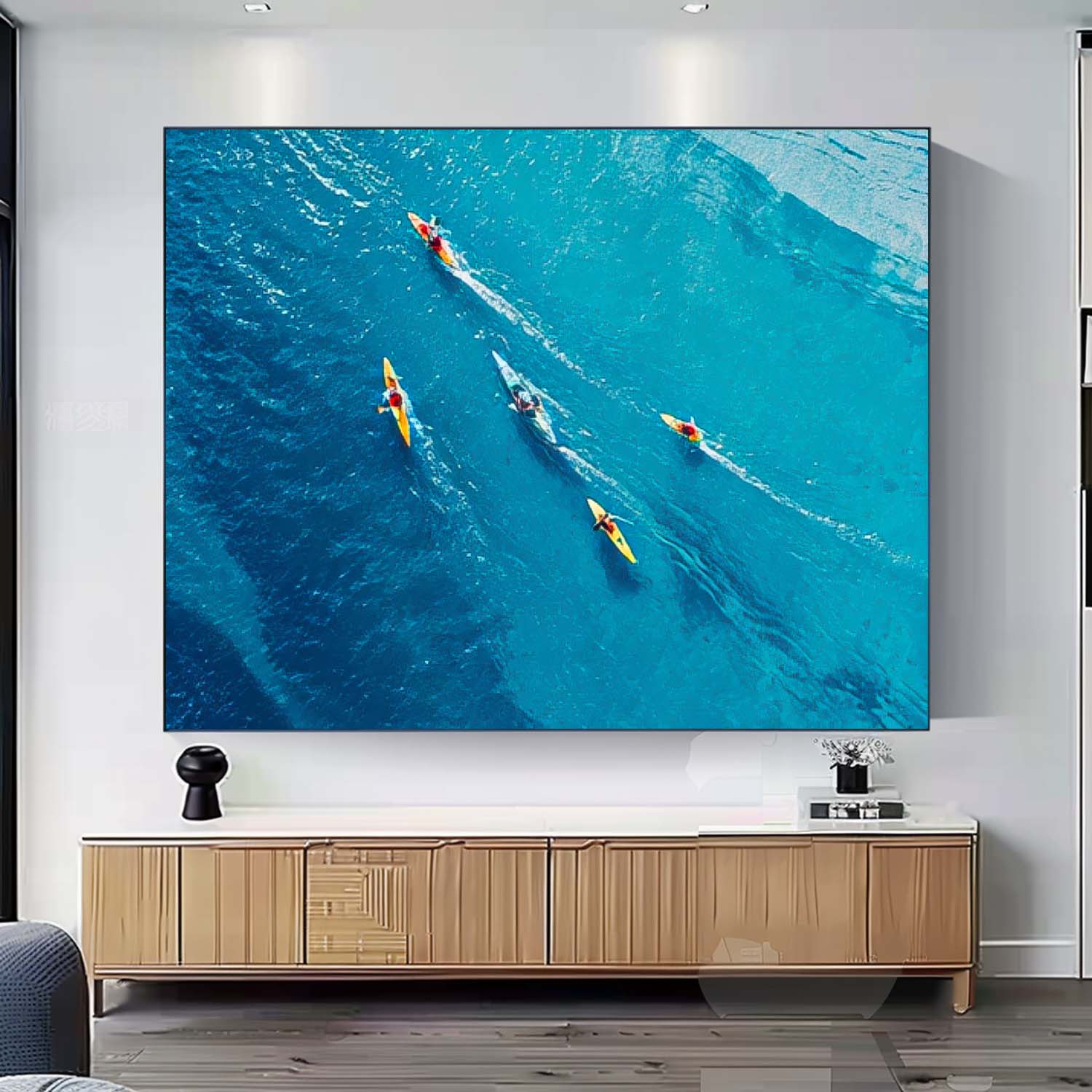 Large Original Rowing Boats painting Boat Seascape Landscape Impasto painting Impressionism Coastal artwork