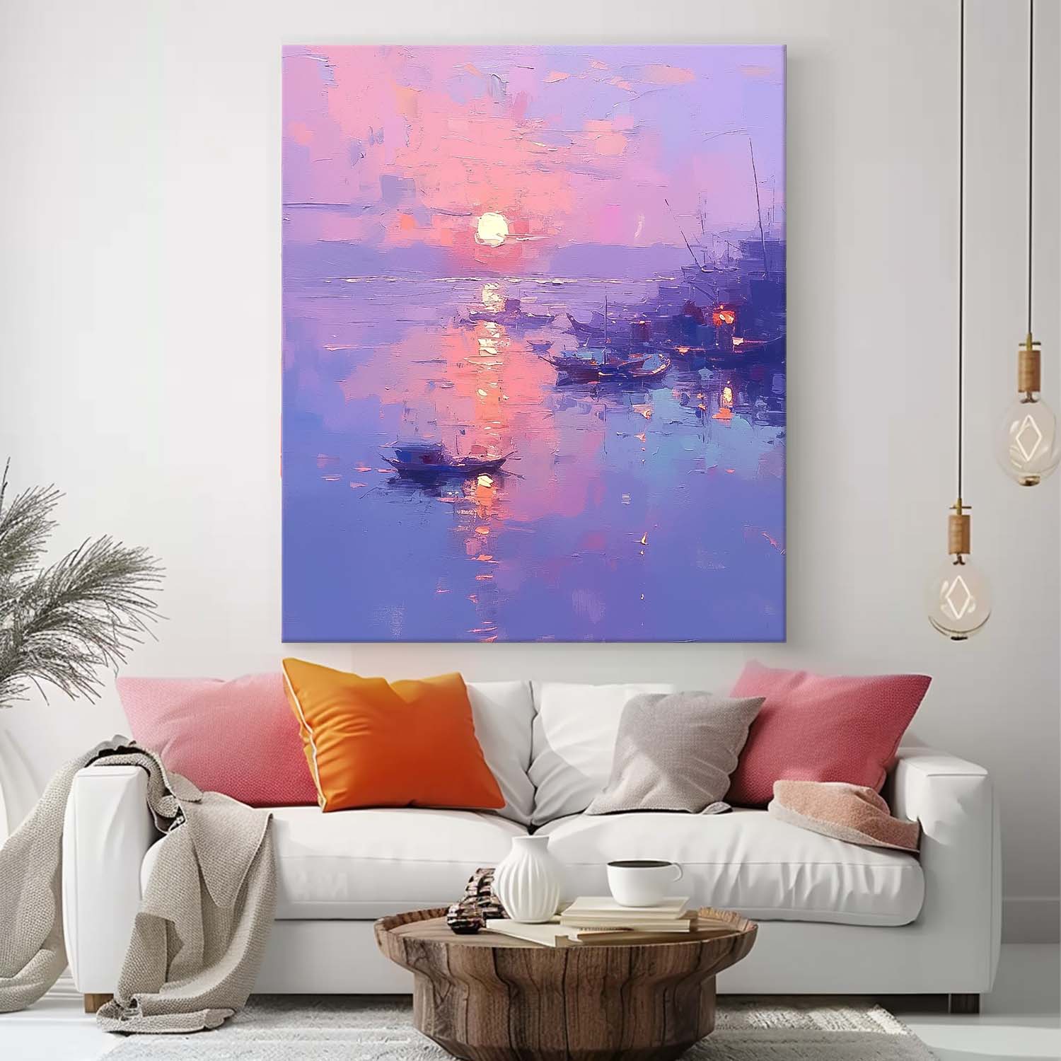 Abstract Scenery Wall Art Acrylic Painting Large Dreamy Colors Landscape Oil Painting On Canvas Home Decor