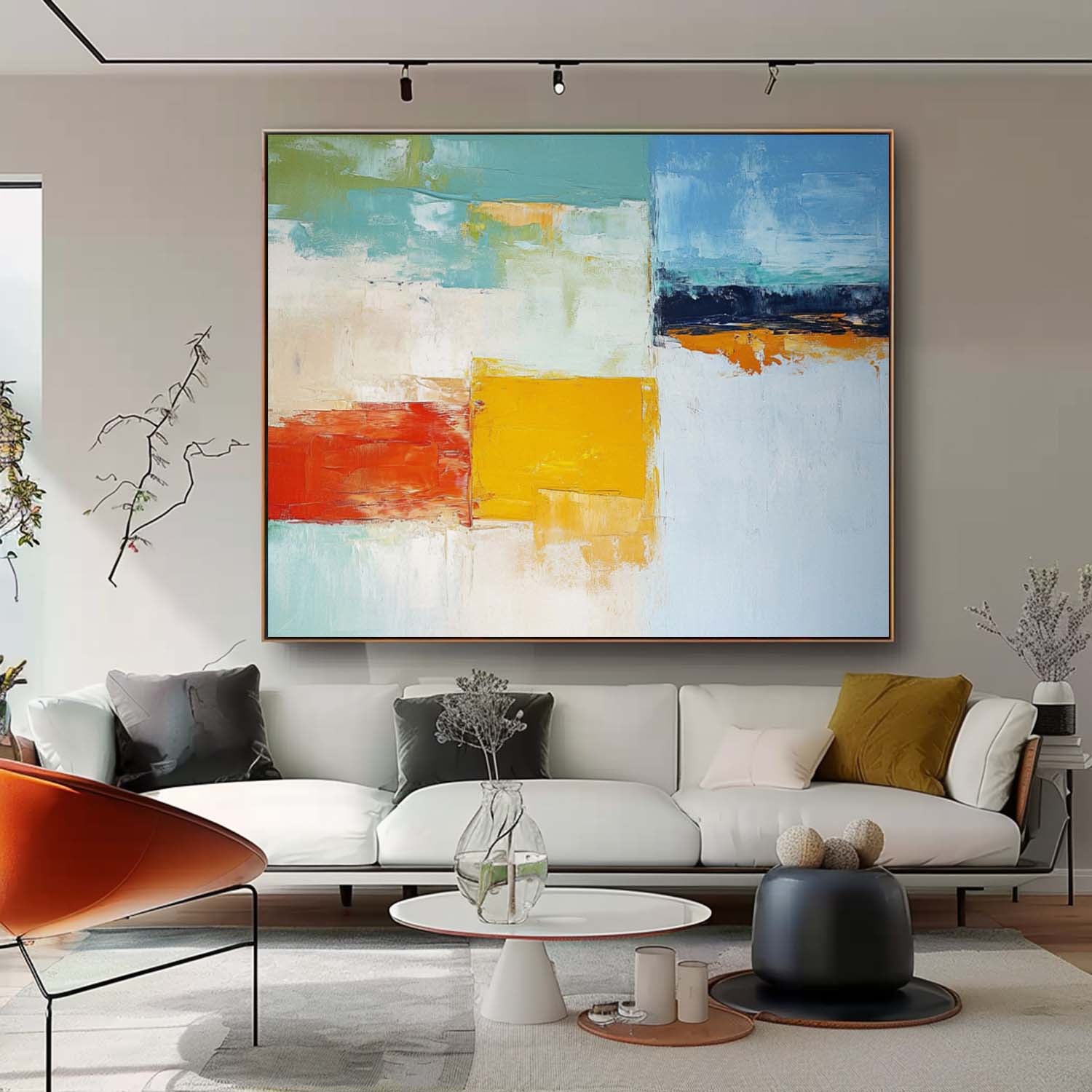 Large Original Abstract Wall Art Abstract Geometry Paintings Online Contemporary Artwork For Living Room