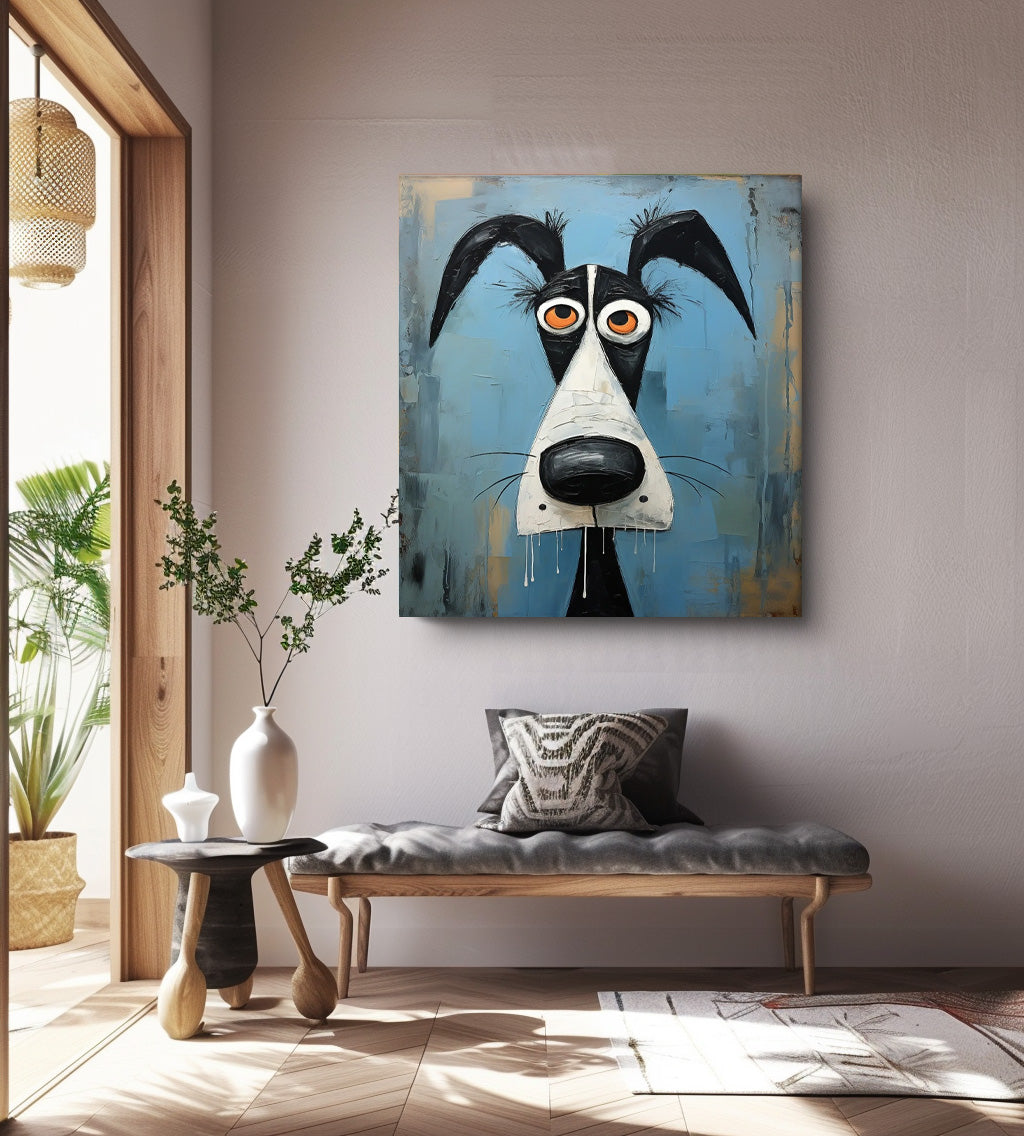 Modern Doberman Pinscher Oil Painting Canvas Original Lovely Dog Wall Art Large Animal Artwork